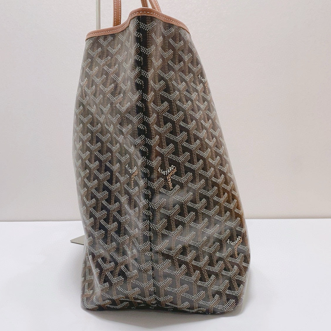 Goyard - Saint Louis Tote - Goyardine canvas and leather trim - Brown - (Large)