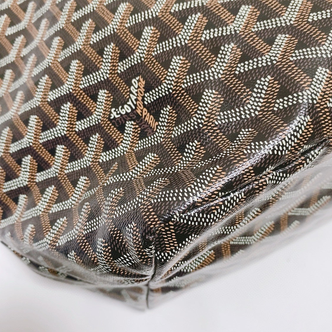 Goyard - Saint Louis Tote - Goyardine canvas and leather trim - Brown - (Large)