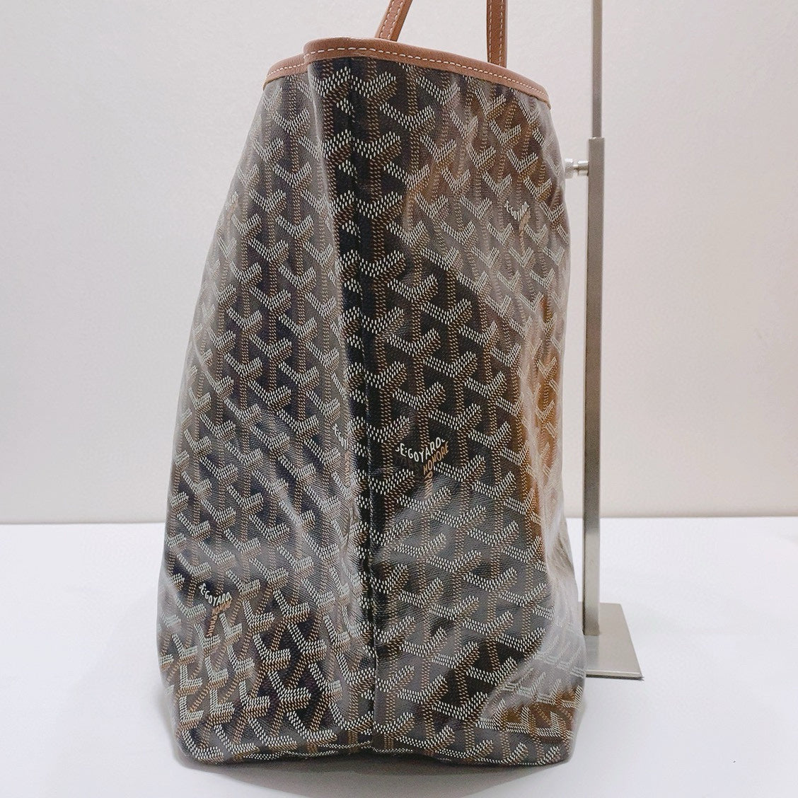 Goyard - Saint Louis Tote - Goyardine canvas and leather trim - Brown - (Large)