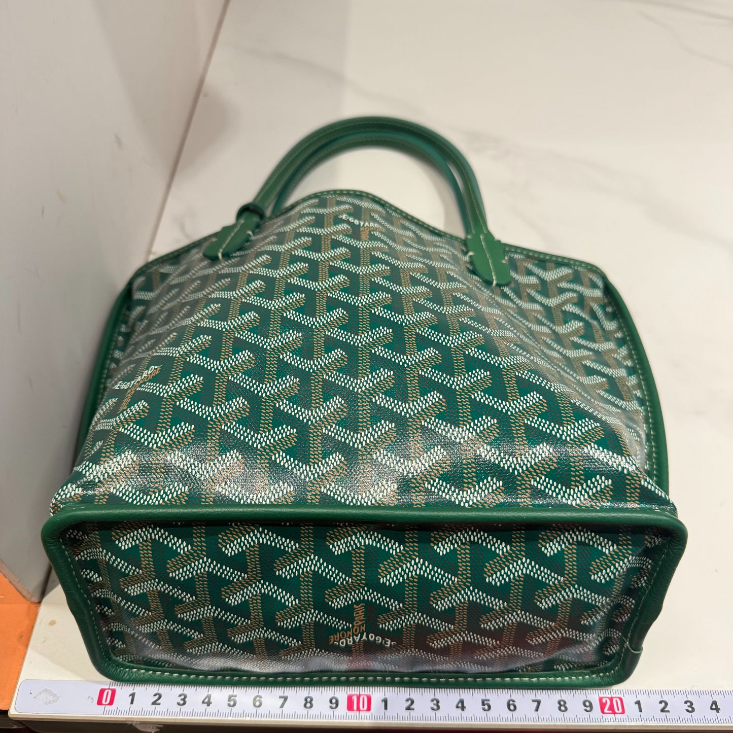 Goyard - Saint Louis Tote - Goyardine canvas with leather trim - Green - (small)