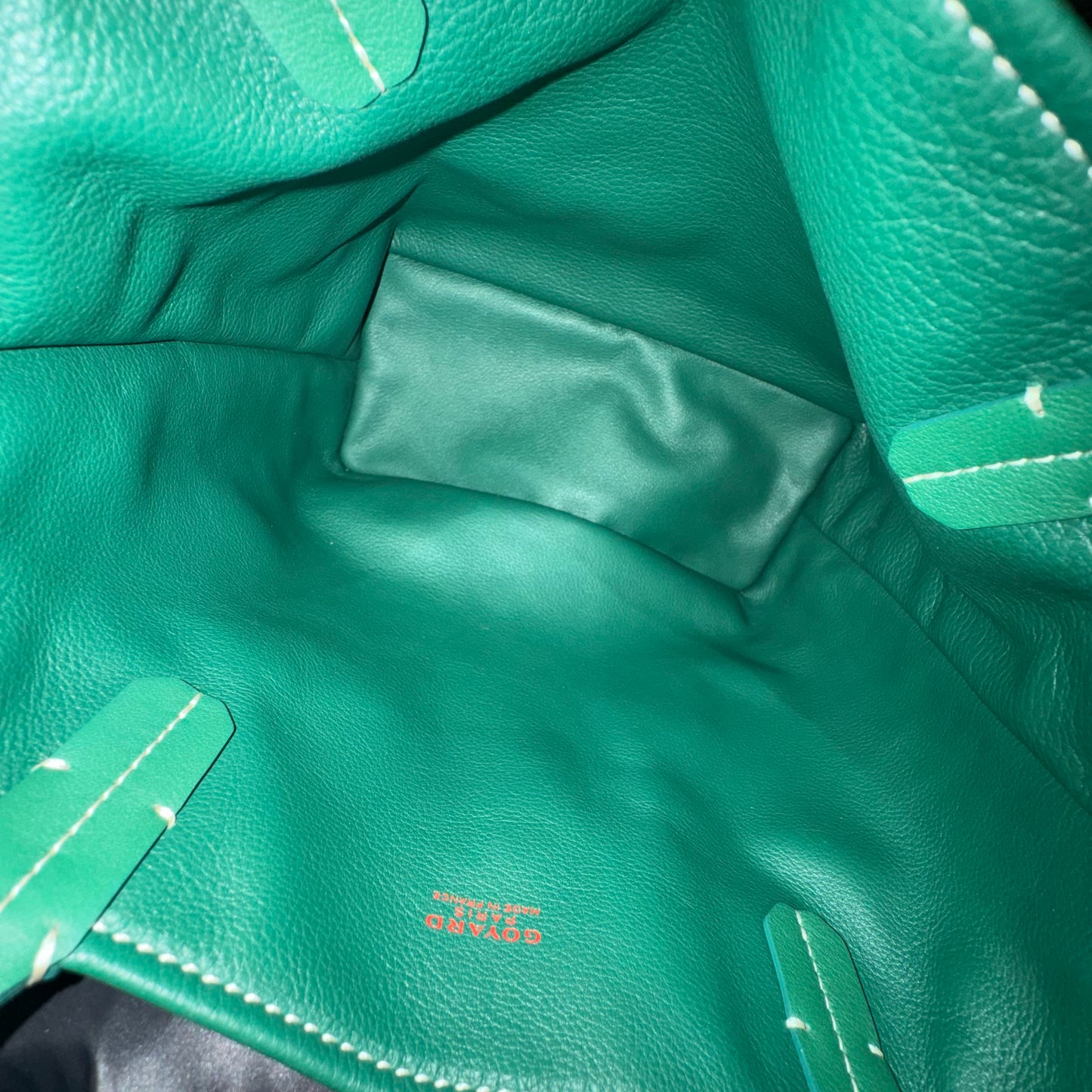 Goyard - Saint Louis Tote - Goyardine canvas with leather trim - Green - (small)