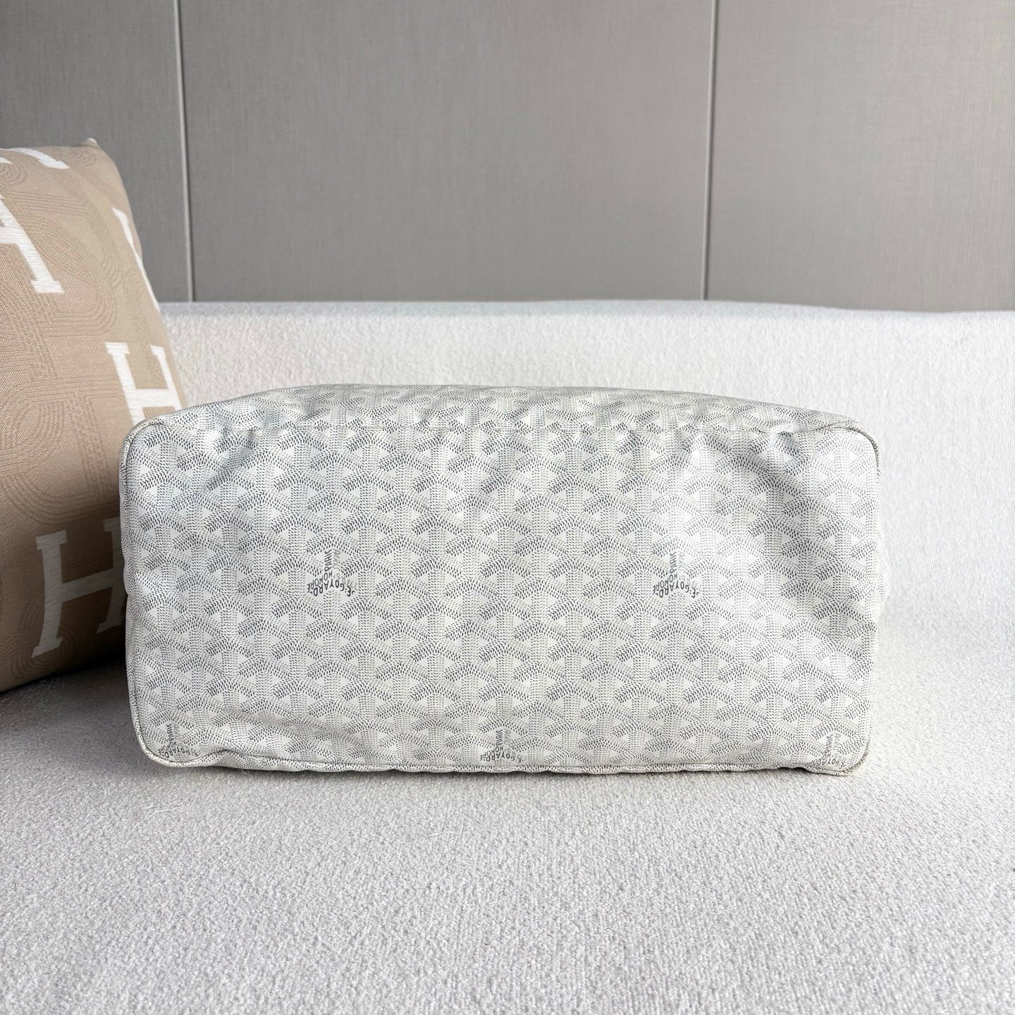 Goyard - St. Louis Tote GM - Goyardine canvas with leather trim - White - (large)
