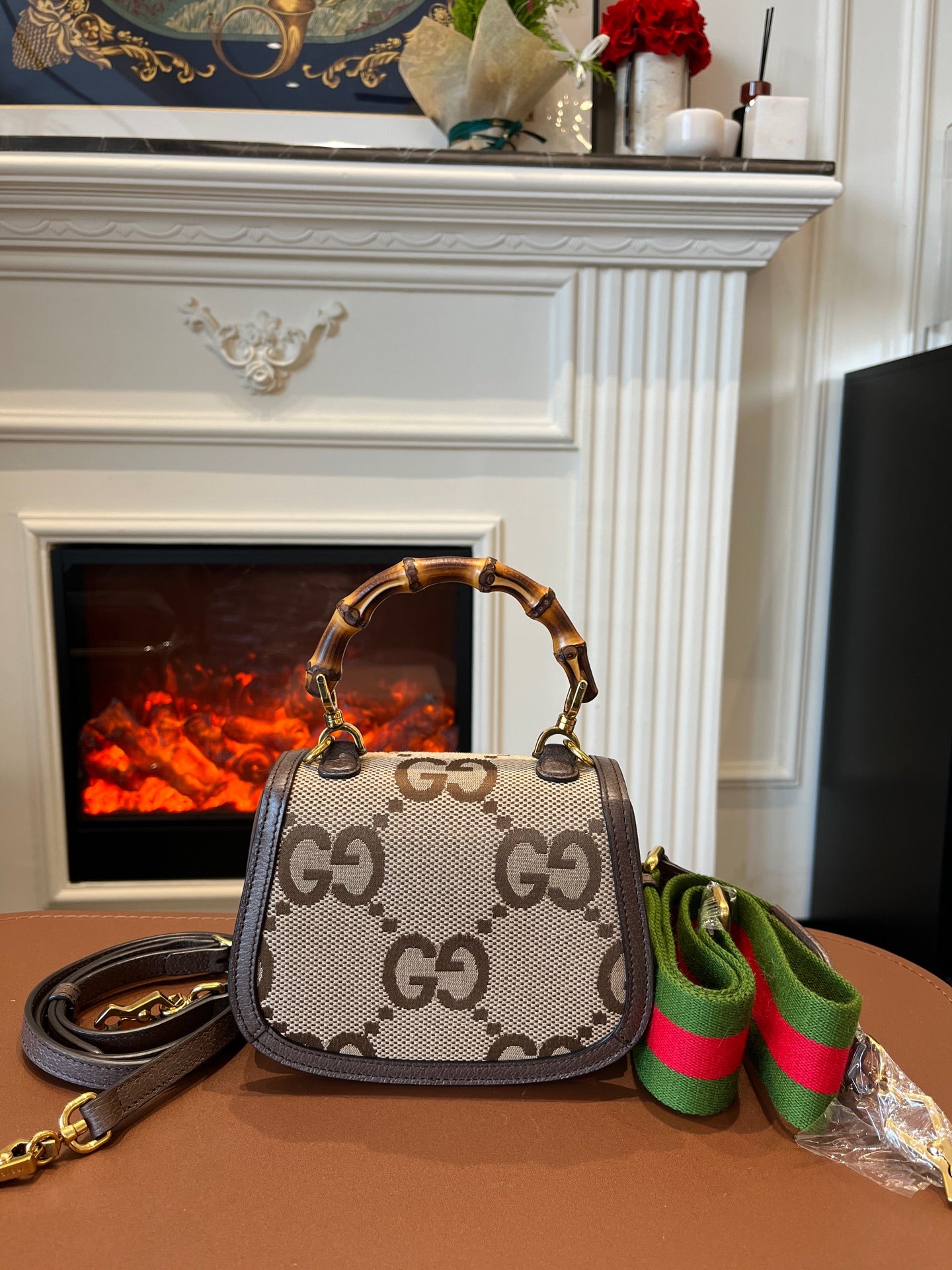 Gucci - 1947 Bamboo Bag - Cloth - Brown - (mini)