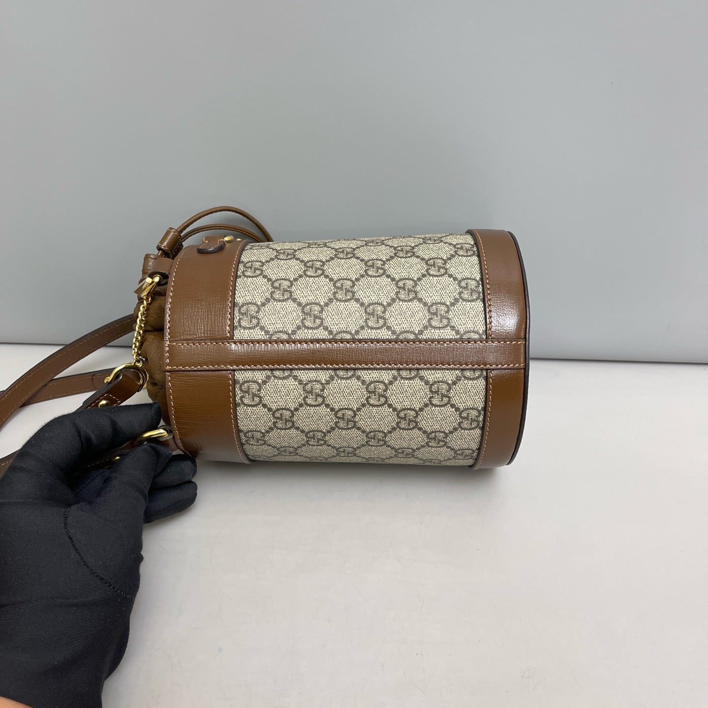 Gucci - 1955 Horsebit Bucket Bag - Leather - Brown - (mini)