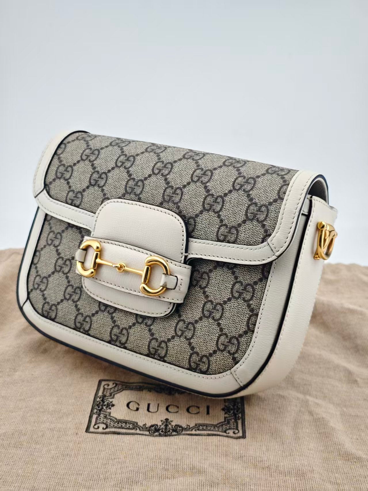 Gucci - 1955 Horsebit - Cloth - Beige - (small)