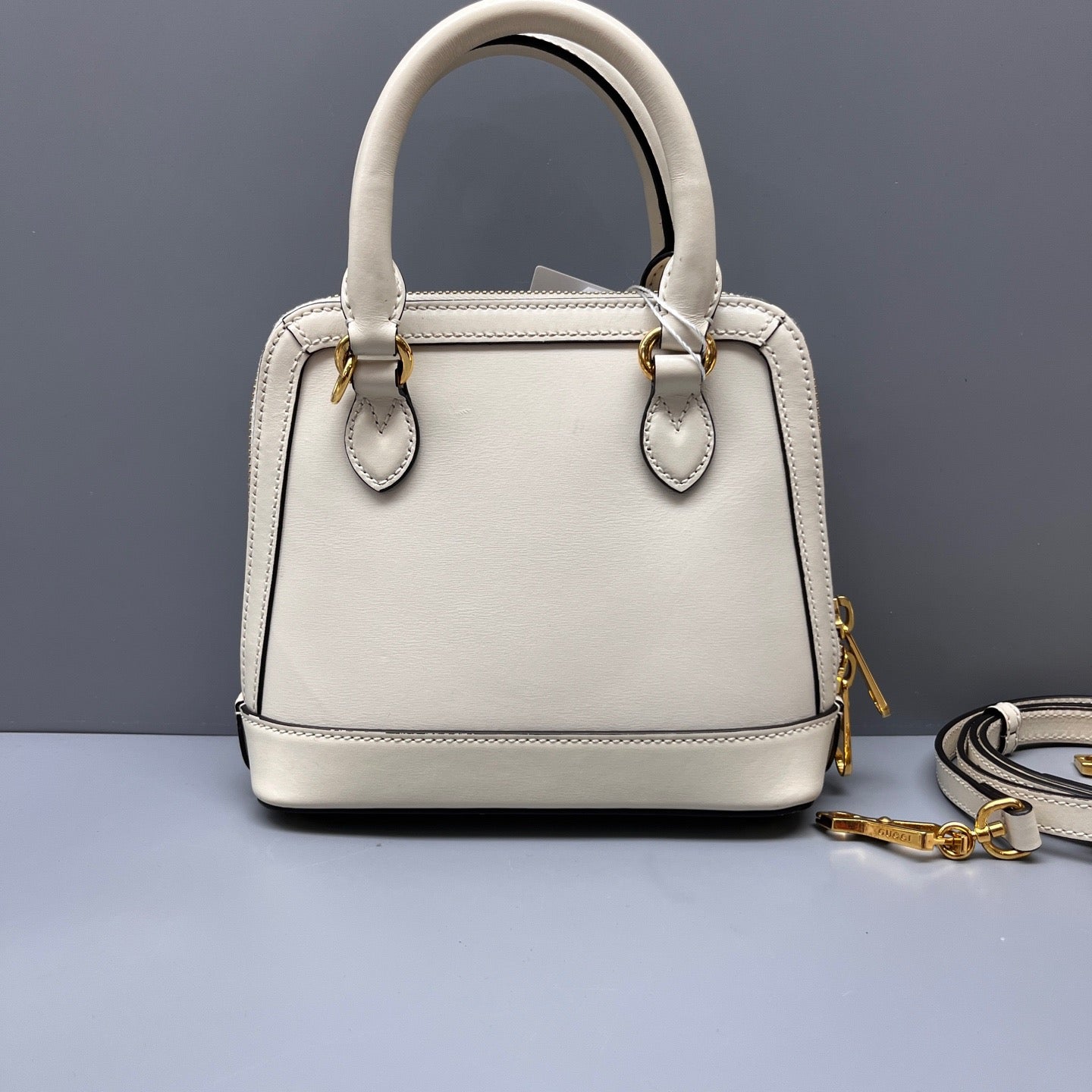 Gucci - 1955 Horsebit Dome Bag - Leather - White - (mini)