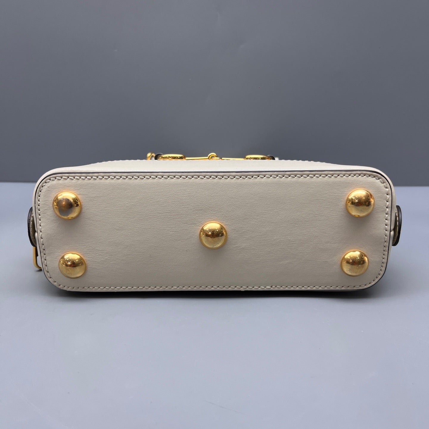 Gucci - 1955 Horsebit Dome Bag - Leather - White - (mini)