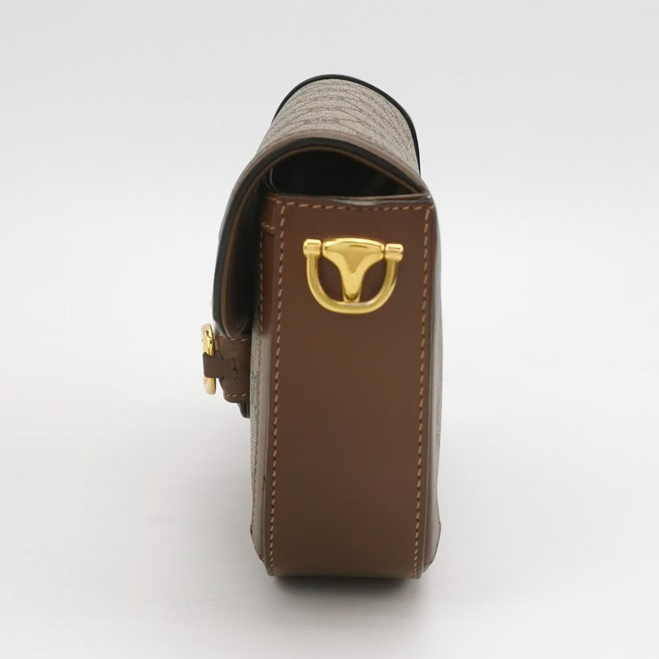 Gucci - 1955 Horsebit - GG Supreme canvas with leather trim - Brown - (small)