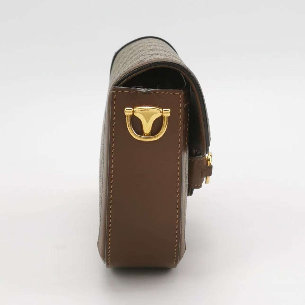 Gucci - 1955 Horsebit - GG Supreme canvas with leather trim - Brown - (small)