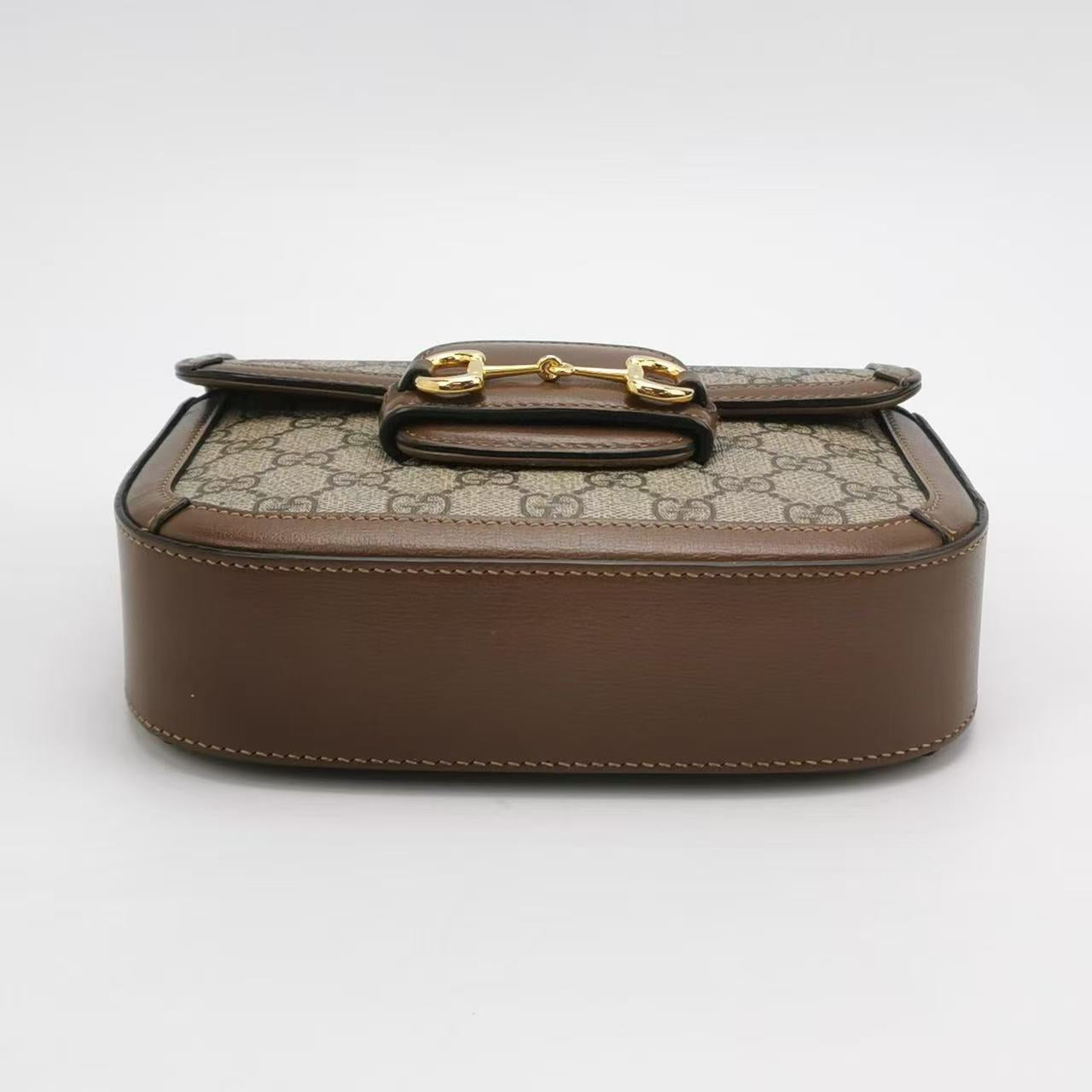 Gucci - 1955 Horsebit - GG Supreme canvas with leather trim - Brown - (small)