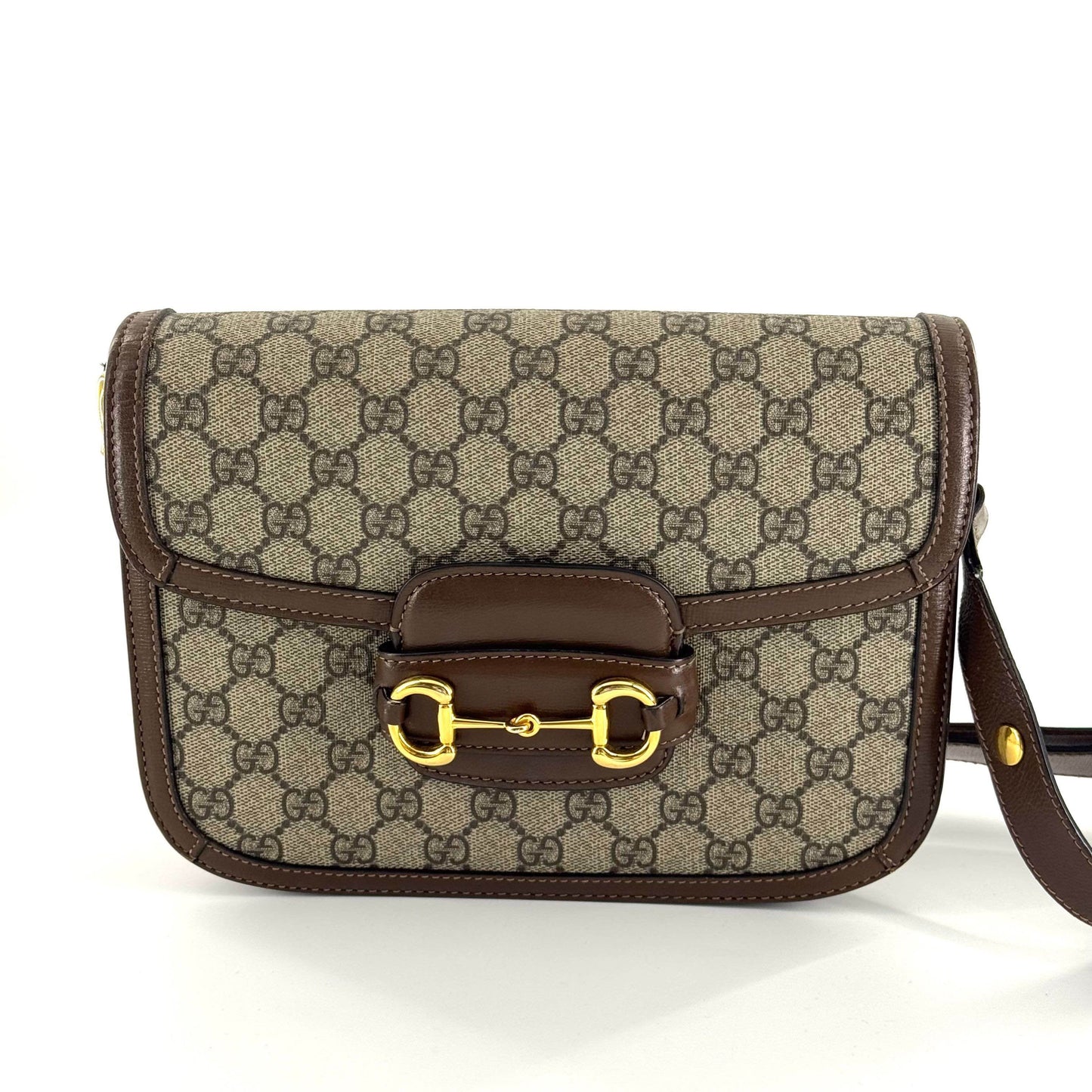 Gucci - 1955 Horsebit - GG Supreme canvas with leather trim - Ebony brown - (Medium)