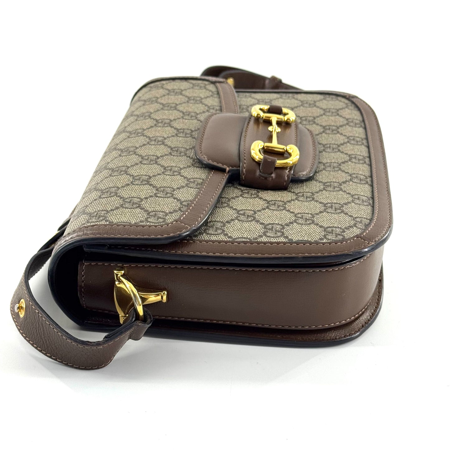 Gucci - 1955 Horsebit - GG Supreme canvas with leather trim - Ebony brown - (Medium)