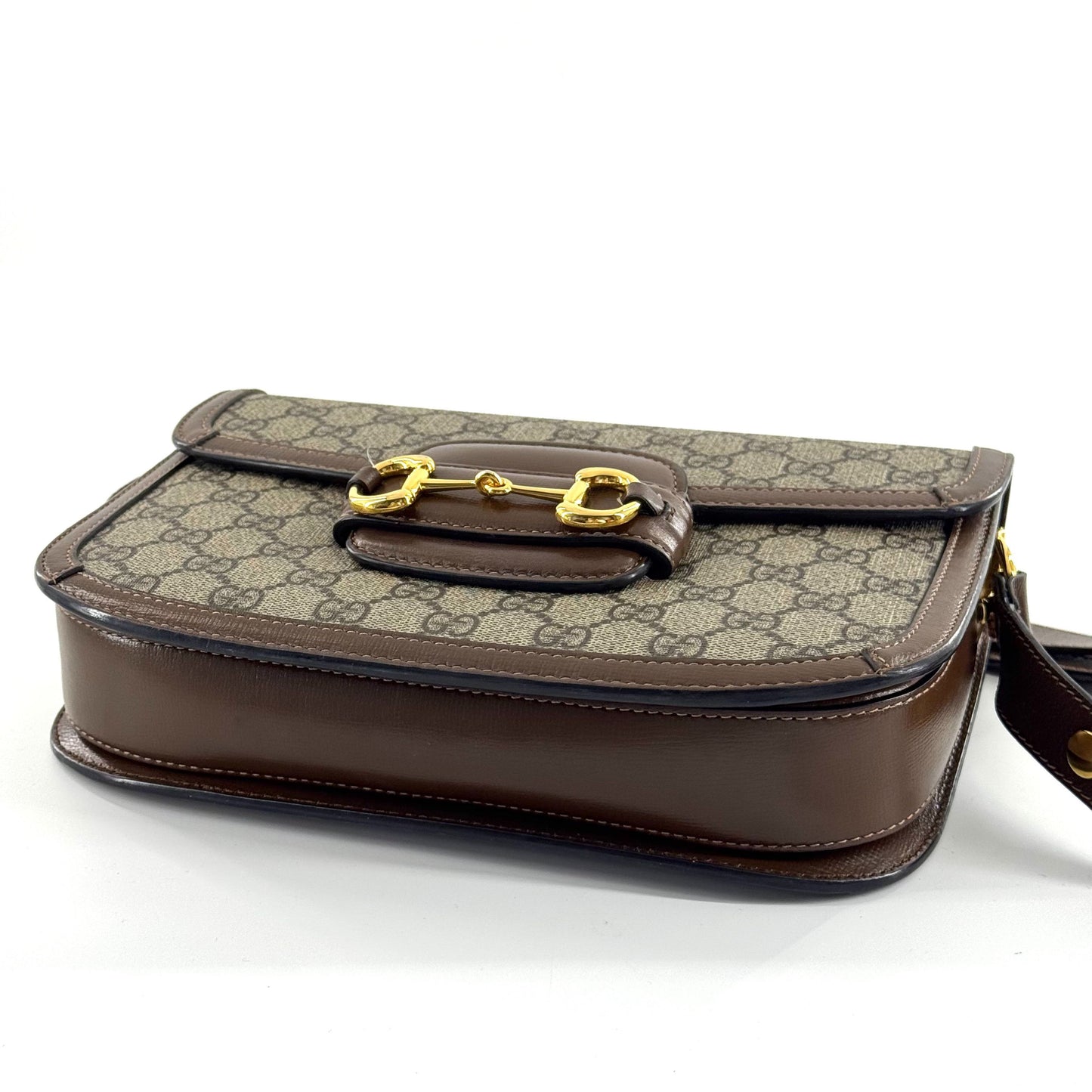Gucci - 1955 Horsebit - GG Supreme canvas with leather trim - Ebony brown - (Medium)
