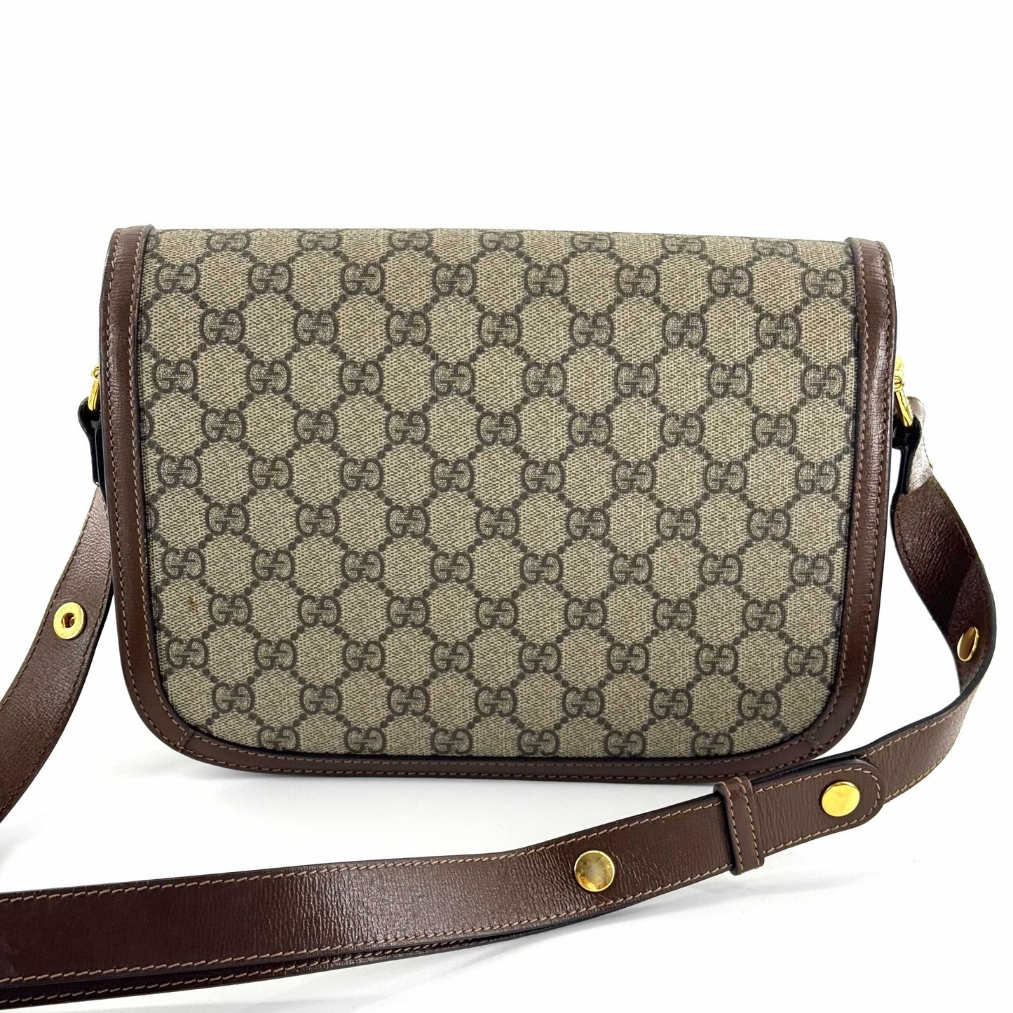 Gucci - 1955 Horsebit - GG Supreme canvas with leather trim - Ebony brown - (Medium)