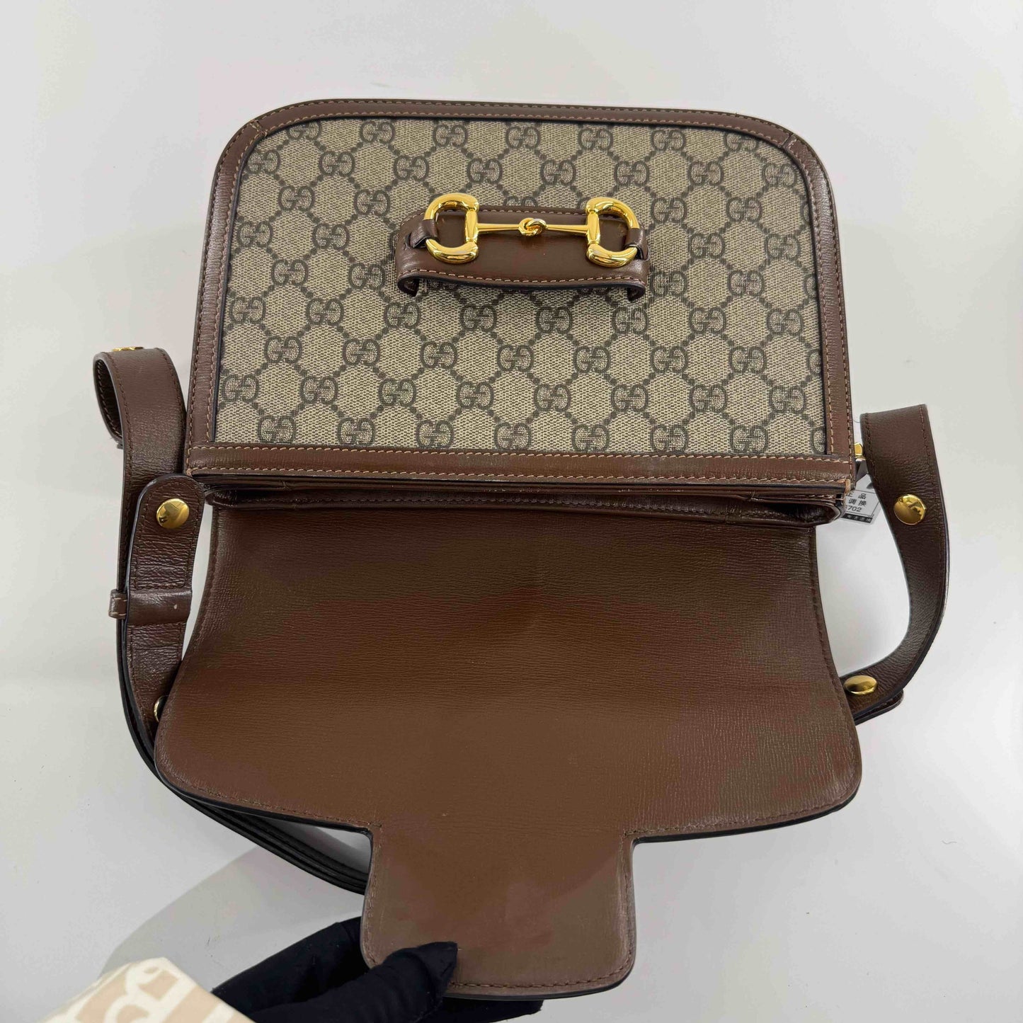Gucci - 1955 Horsebit - GG Supreme canvas with leather trim - Ebony brown - (Medium)