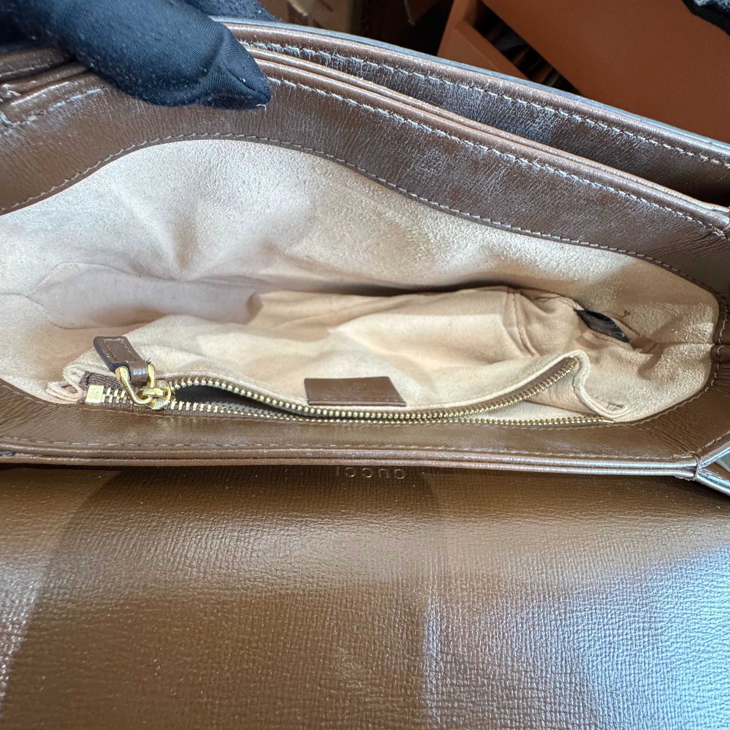 Gucci - 1955 Horsebit - GG Supreme canvas with leather trim - Ebony brown - (Medium)