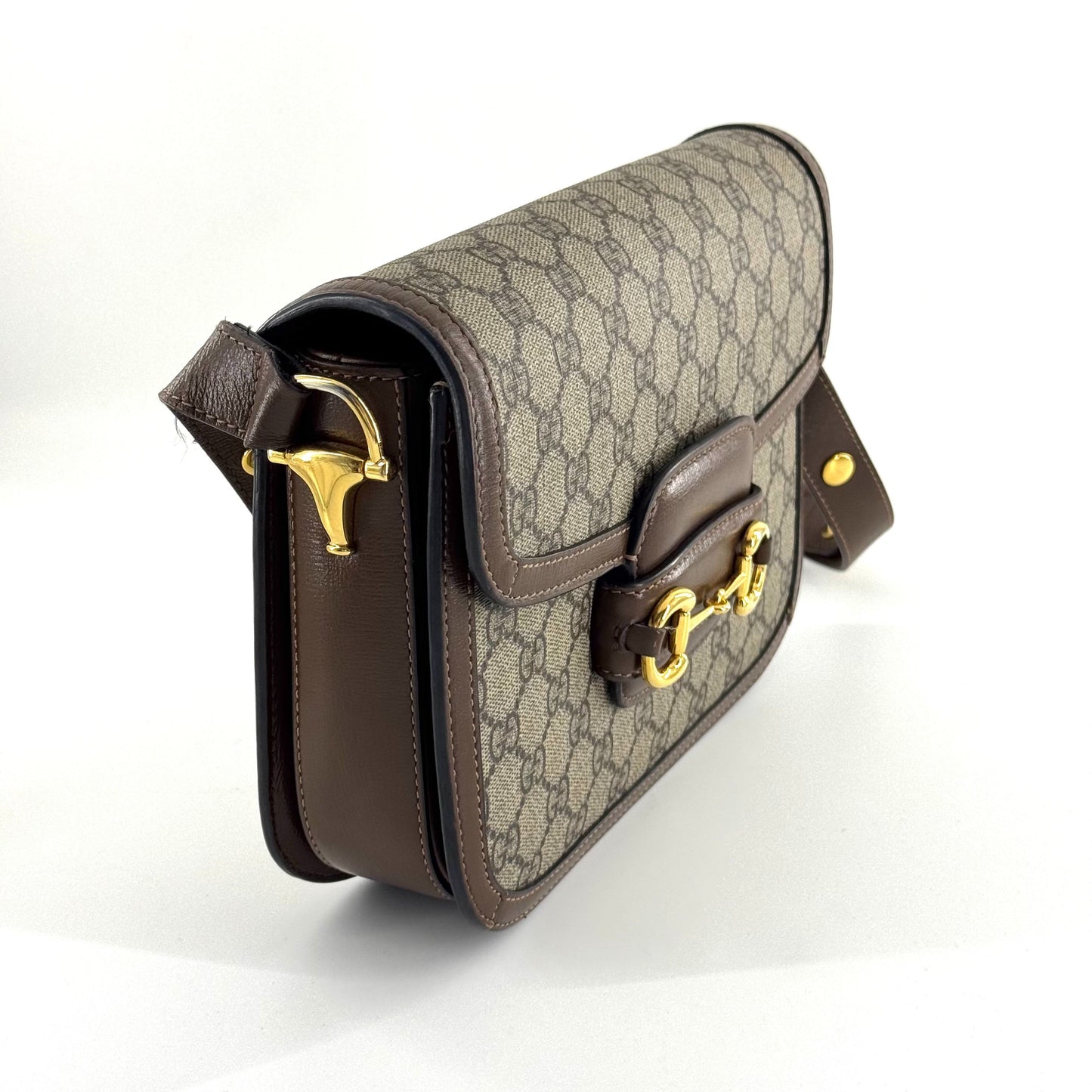 Gucci - 1955 Horsebit - GG Supreme canvas with leather trim - Ebony brown - (Medium)