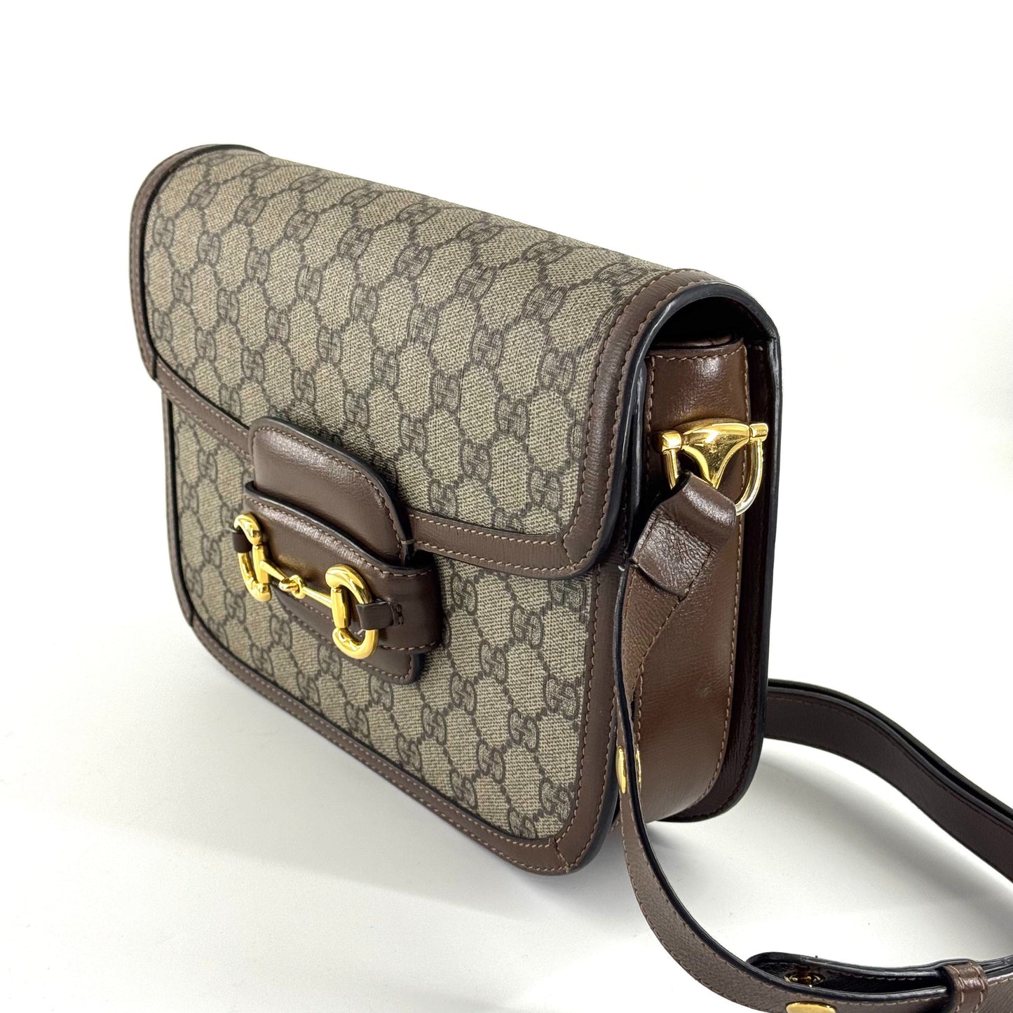 Gucci - 1955 Horsebit - GG Supreme canvas with leather trim - Ebony brown - (Medium)