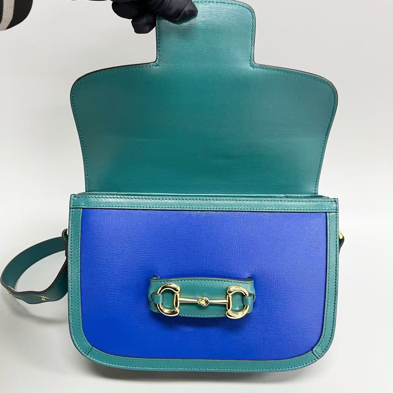 Gucci - 1955 Horsebit - Leather - Blue, Green - (Medium)