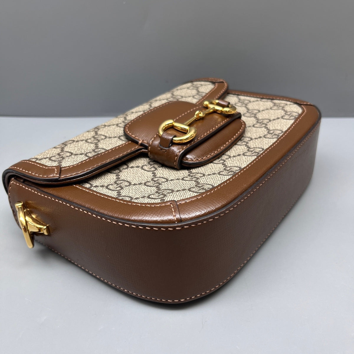 Gucci - 1955 Horsebit Mini Bag - Cloth - Brown - (mini)