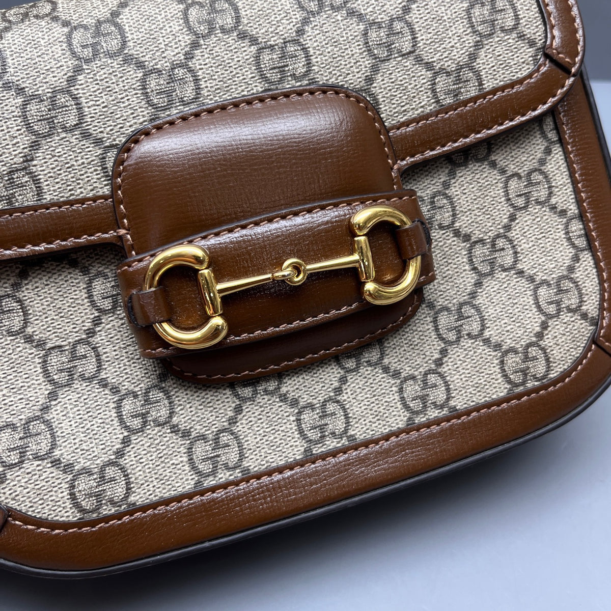 Gucci - 1955 Horsebit Mini Bag - Cloth - Brown - (mini)