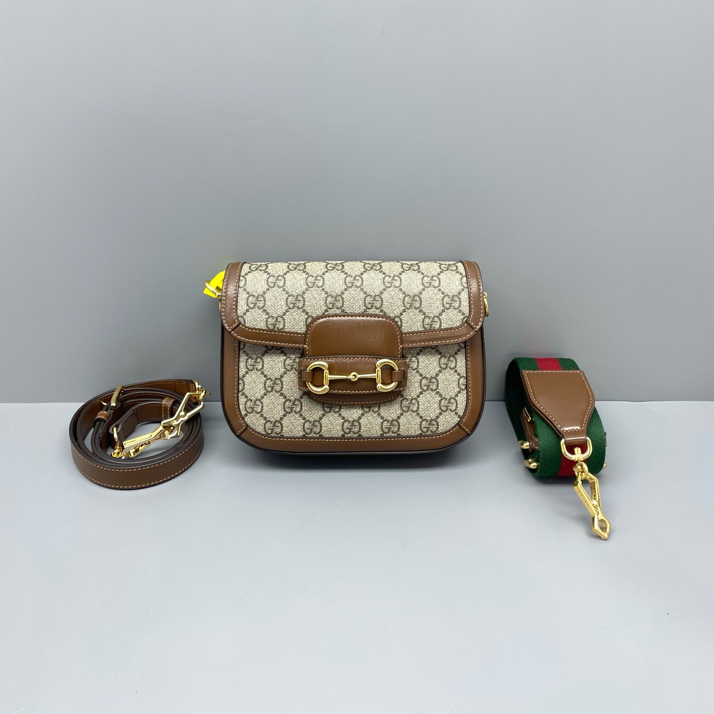 Gucci - 1955 Horsebit Mini Bag - GG Supreme canvas with leather trim - Caramel with brown GG Supreme canvas - (mini)
