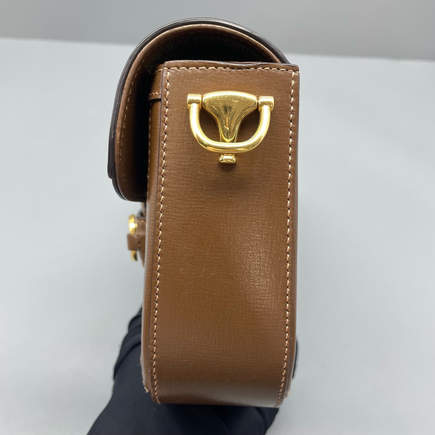 Gucci - 1955 Horsebit Mini Bag - GG Supreme canvas with leather trim - Caramel with brown GG Supreme canvas - (mini)