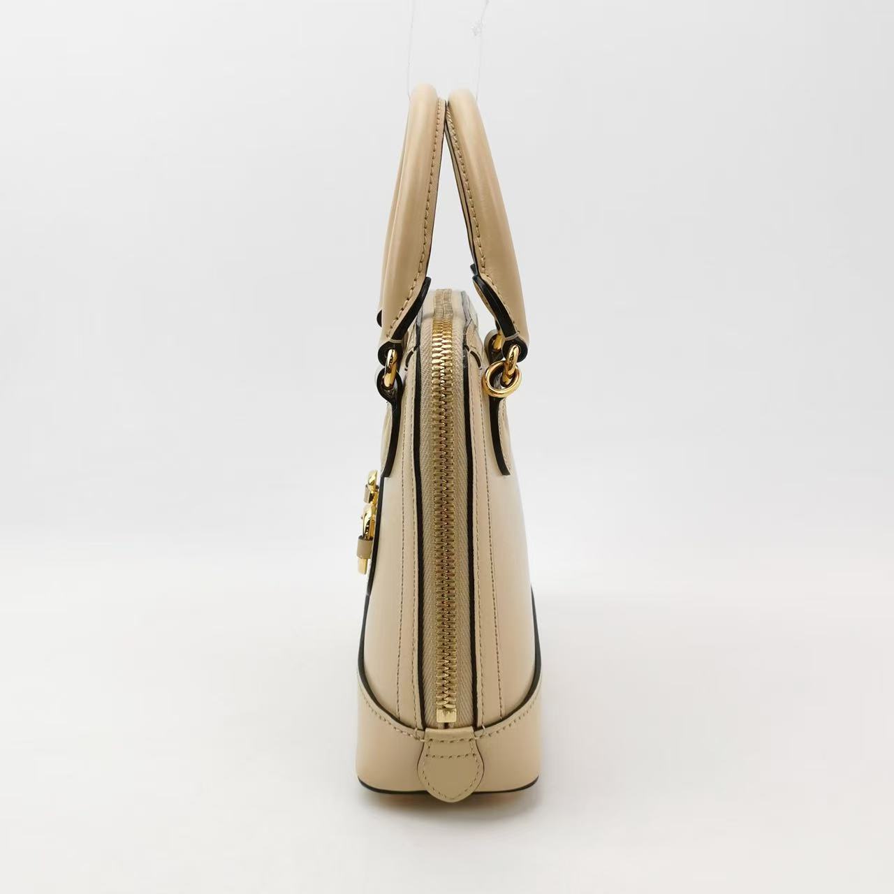 Gucci - 1955 Horsebit Mini Top Handle Bag - Cowhide leather - Beige with Gold-Tone Hardware - (mini)