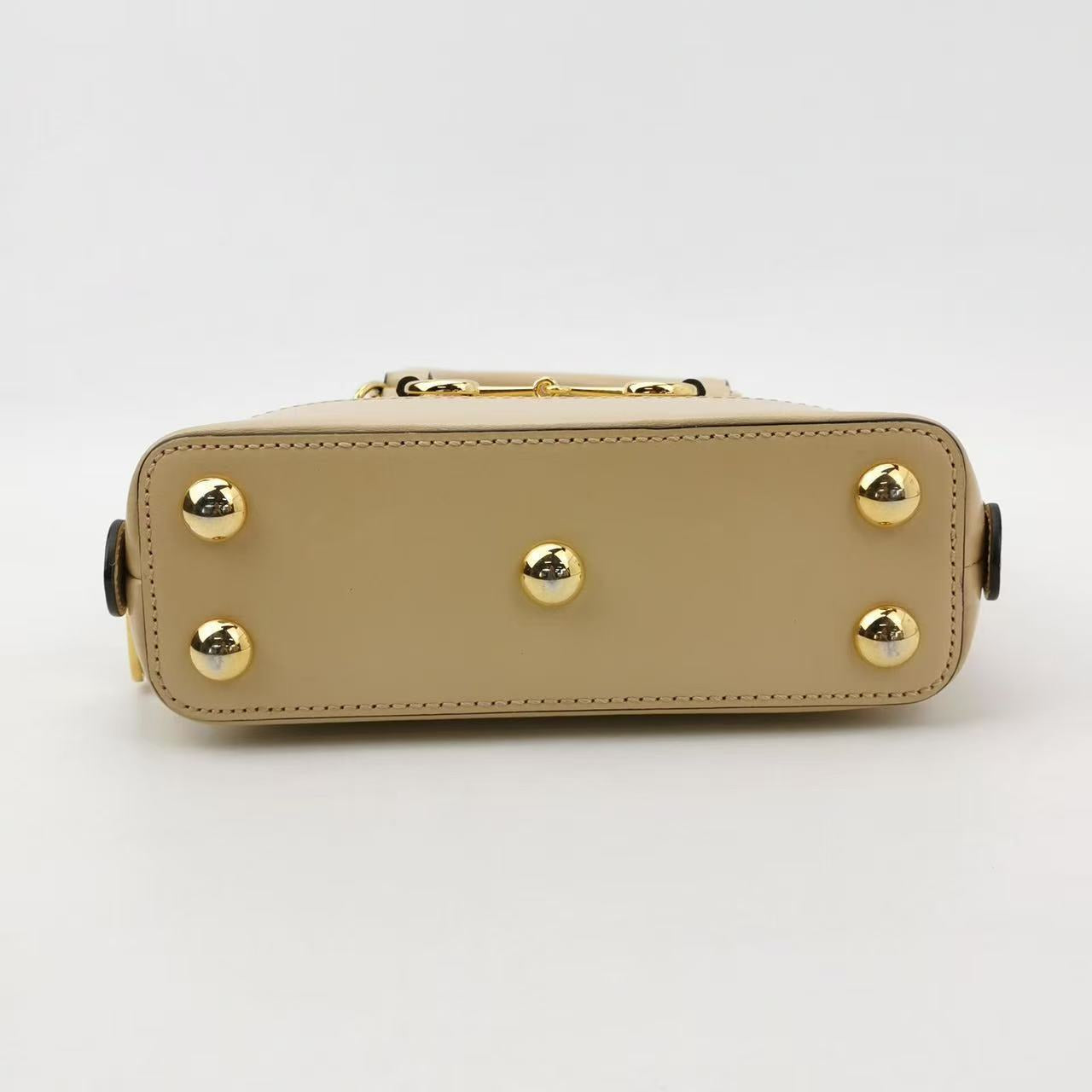 Gucci - 1955 Horsebit Mini Top Handle Bag - Cowhide leather - Beige with Gold-Tone Hardware - (mini)