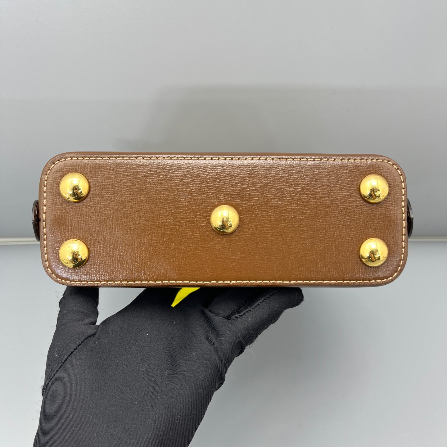 Gucci - 1955 Horsebit Mini Top Handle Bag - GG Supreme canvas with leather trim - Brown - (mini)