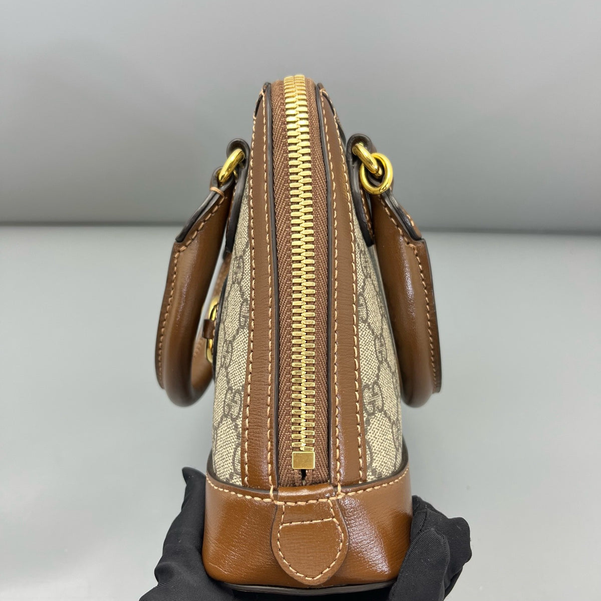 Gucci - 1955 Horsebit shell bag - Cloth - Brown - (mini)