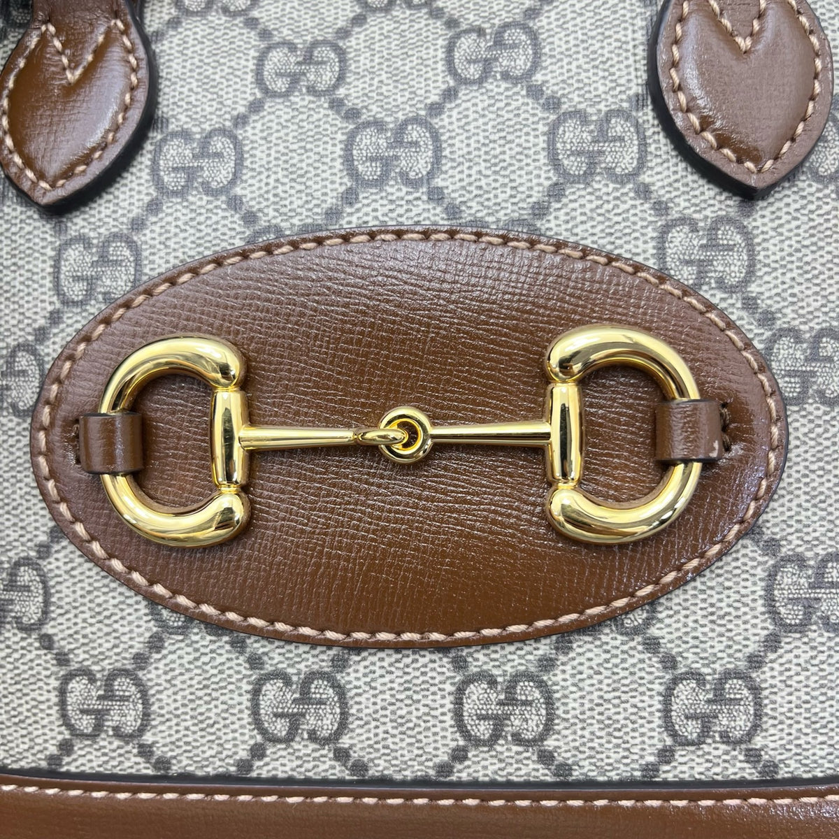 Gucci - 1955 Horsebit shell bag - Cloth - Brown - (mini)