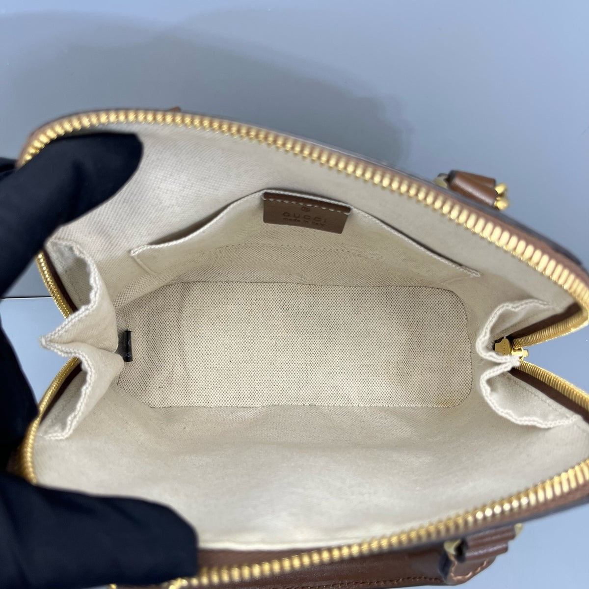Gucci - 1955 Horsebit shell bag - Cloth - Brown - (mini)