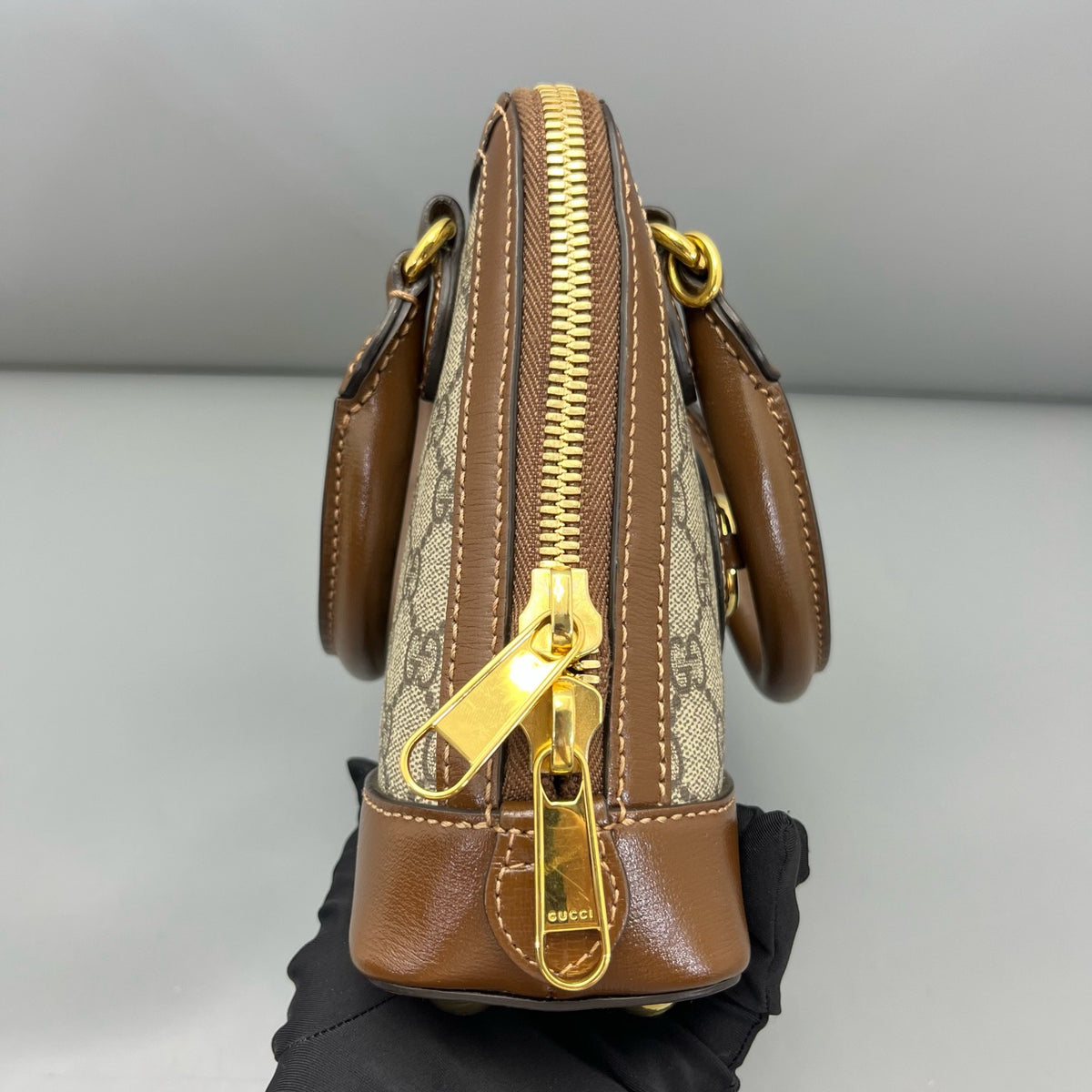 Gucci - 1955 Horsebit shell bag - Cloth - Brown - (mini)