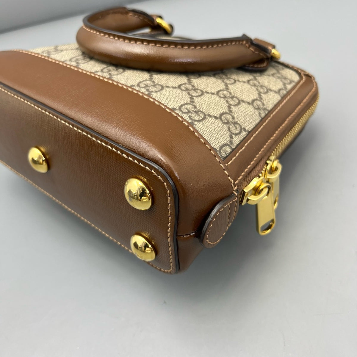 Gucci - 1955 Horsebit shell bag - Cloth - Brown - (mini)
