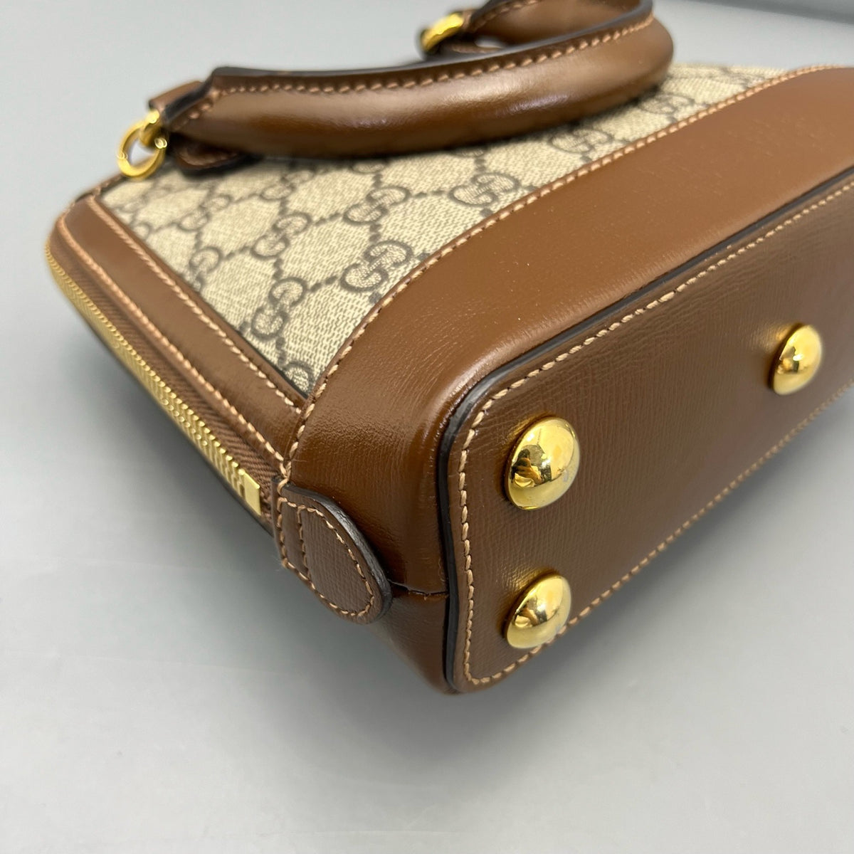 Gucci - 1955 Horsebit shell bag - Cloth - Brown - (mini)
