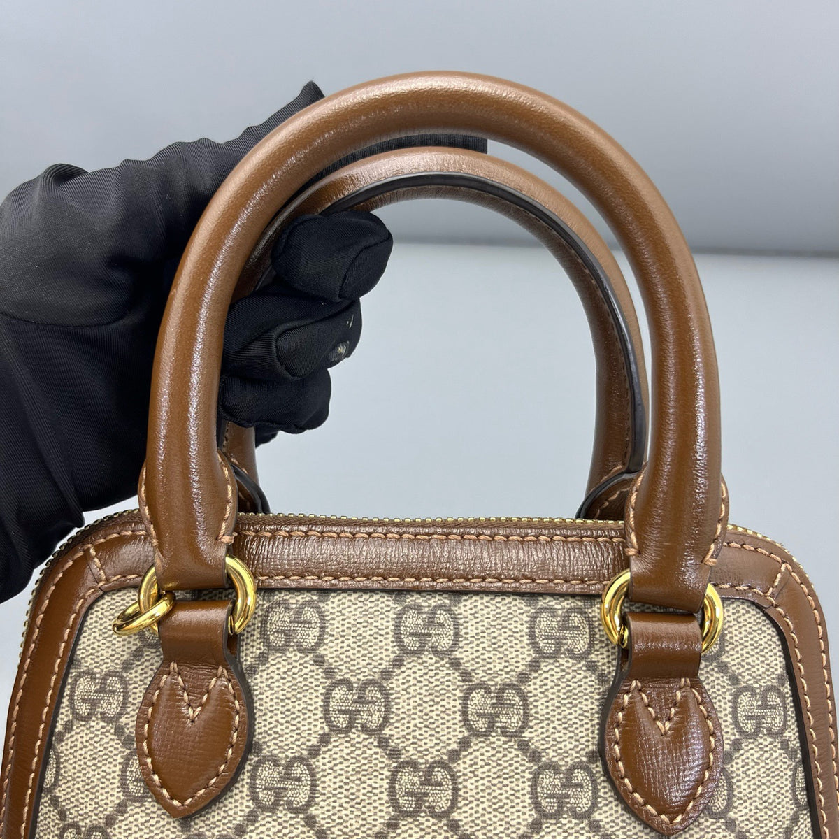 Gucci - 1955 Horsebit shell bag - Cloth - Brown - (mini)