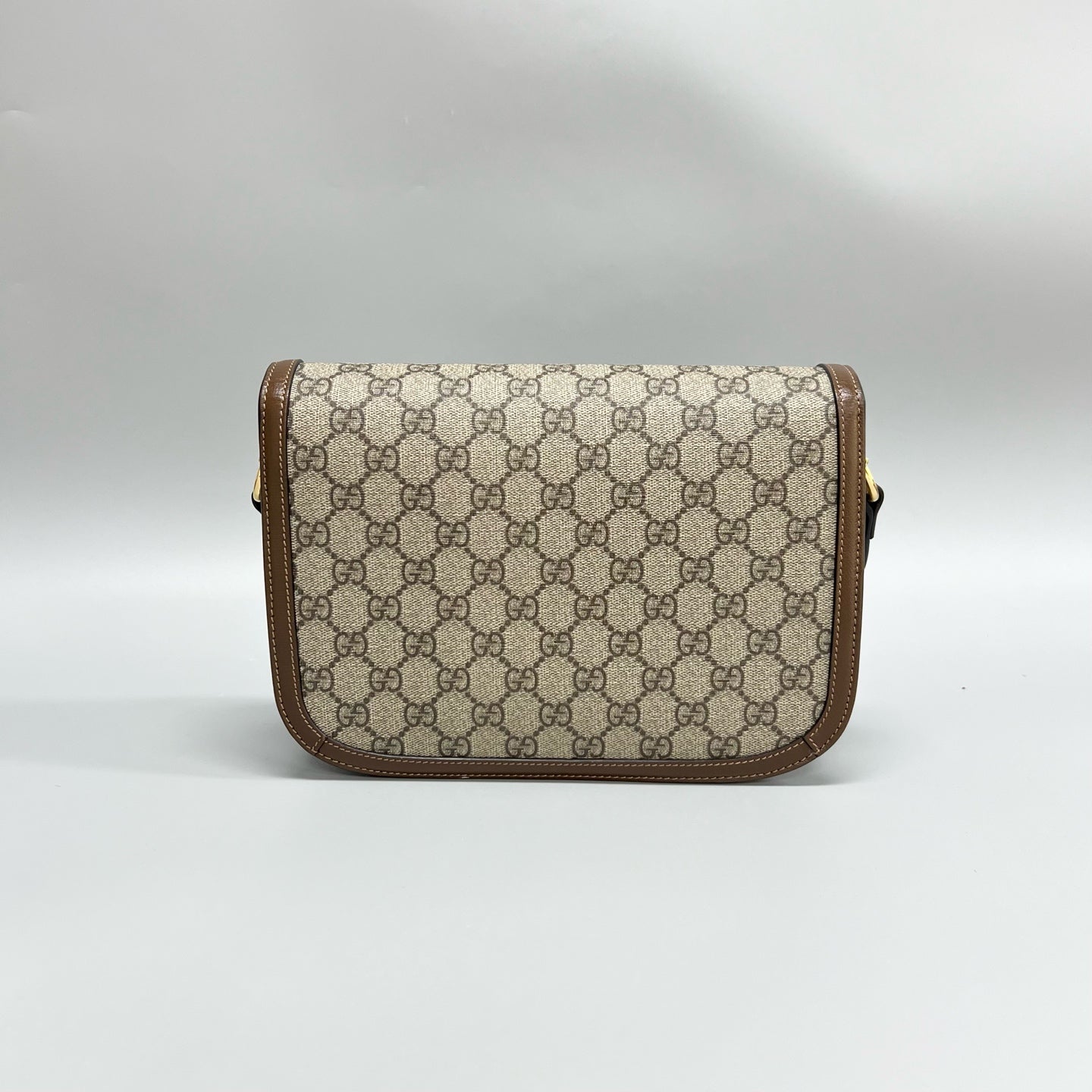 Gucci - 1955 Horsebit Shoulder Bag - Cloth - Brown - (medium)