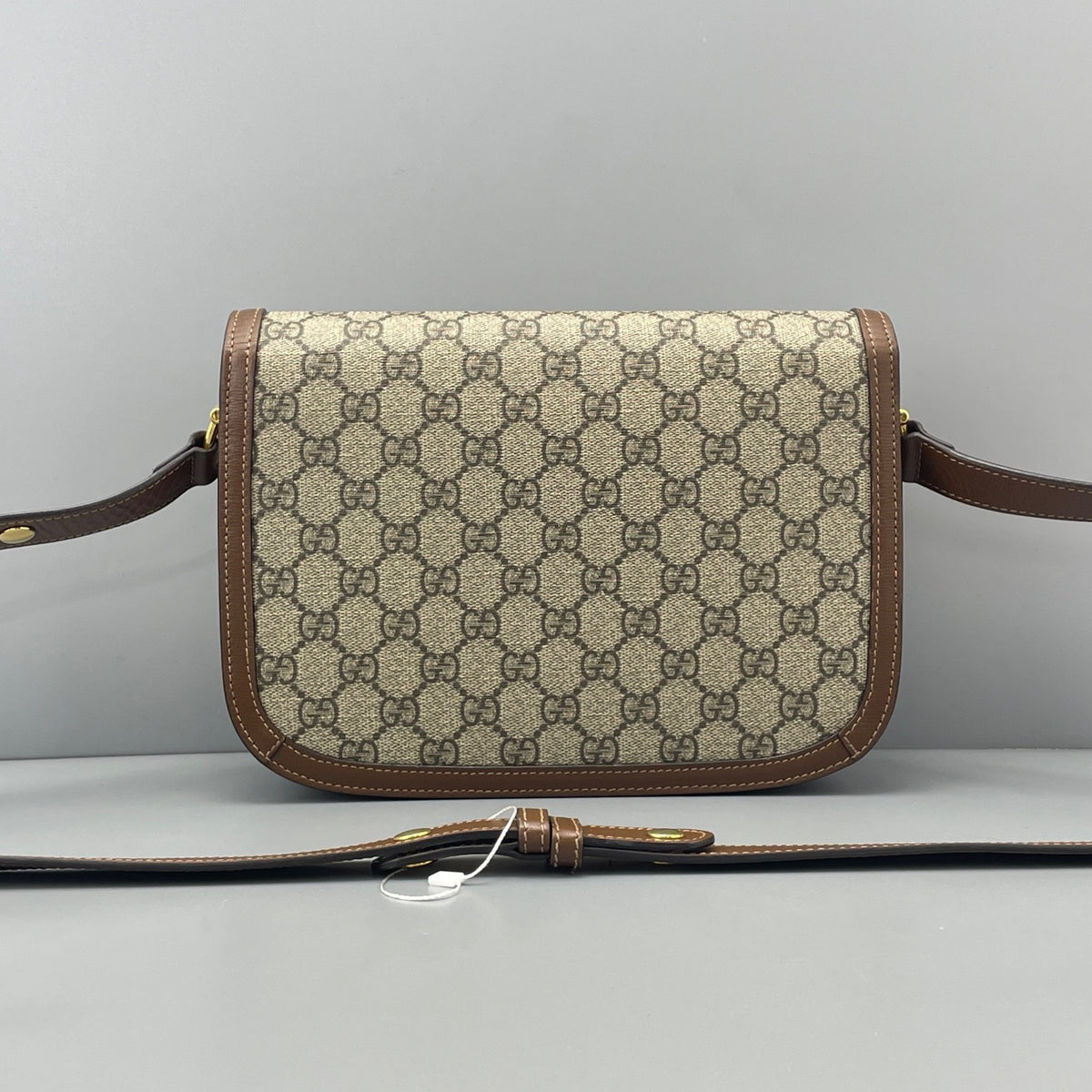 Gucci - 1955 Horsebit Shoulder Bag - Cloth - Brown - (medium)