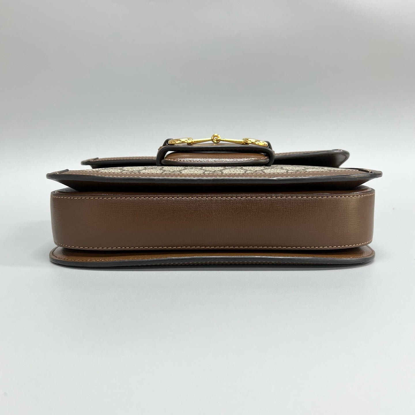 Gucci - 1955 Horsebit Shoulder Bag - Cloth - Brown - (medium)