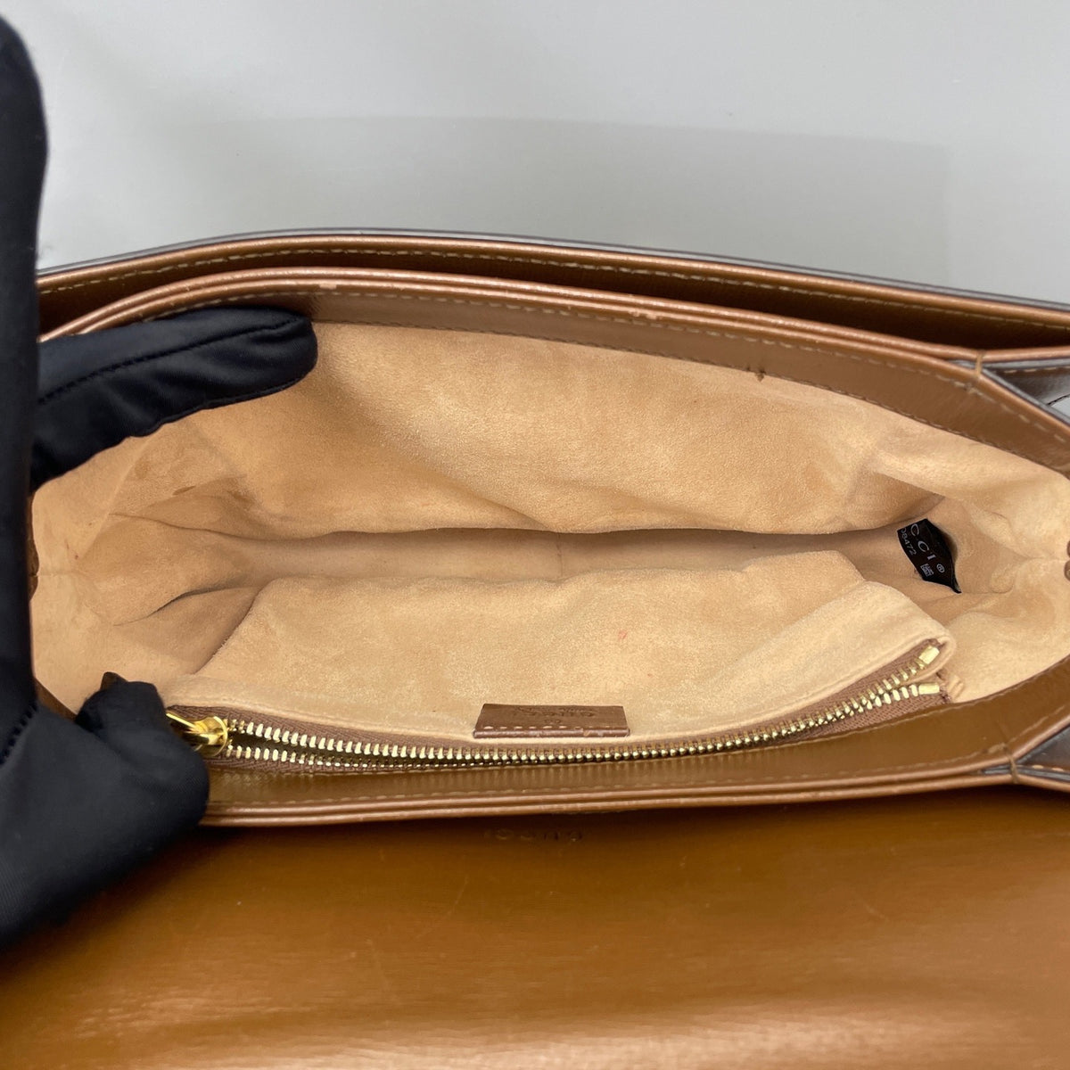 Gucci - 1955 Horsebit Shoulder Bag - Cloth - Brown - (medium)