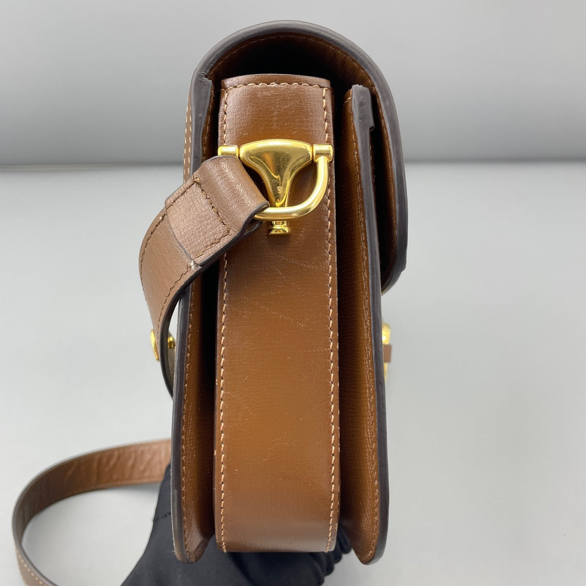 Gucci - 1955 Horsebit Shoulder Bag - Cloth - Brown - (medium)
