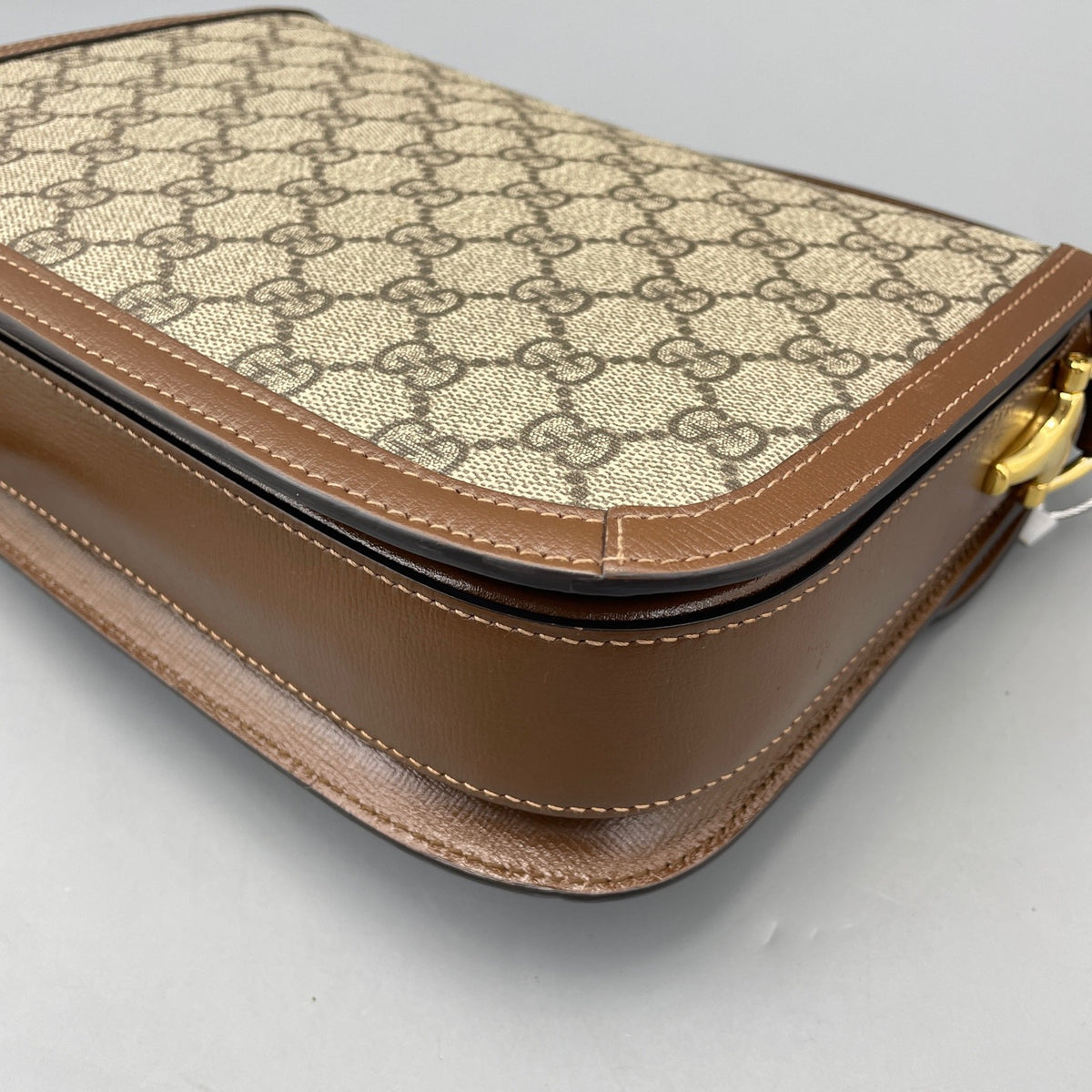 Gucci - 1955 Horsebit Shoulder Bag - Cloth - Brown - (medium)