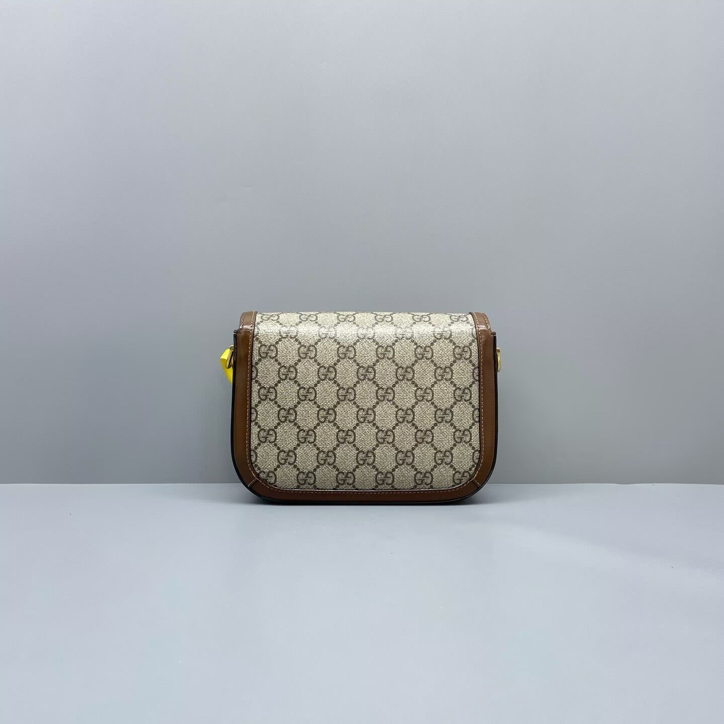 Gucci - 1955 Horsebit Shoulder Bag - Coated canvas with leather trim - Brown - (mini)