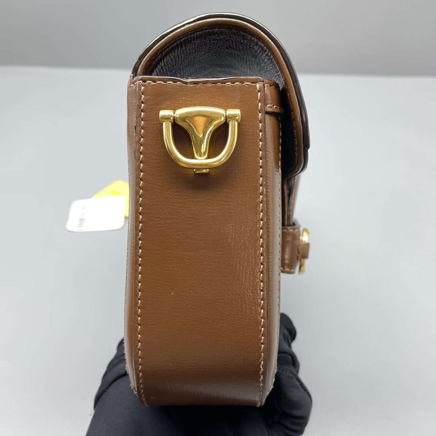 Gucci - 1955 Horsebit Shoulder Bag - Coated canvas with leather trim - Brown - (mini)
