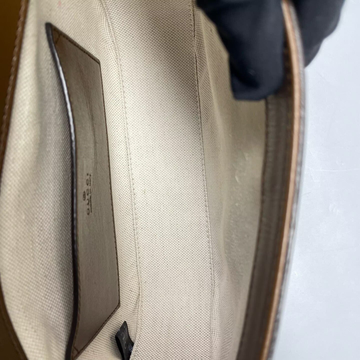 Gucci - 1955 Horsebit Shoulder Bag - Coated canvas with leather trim - Brown - (mini)