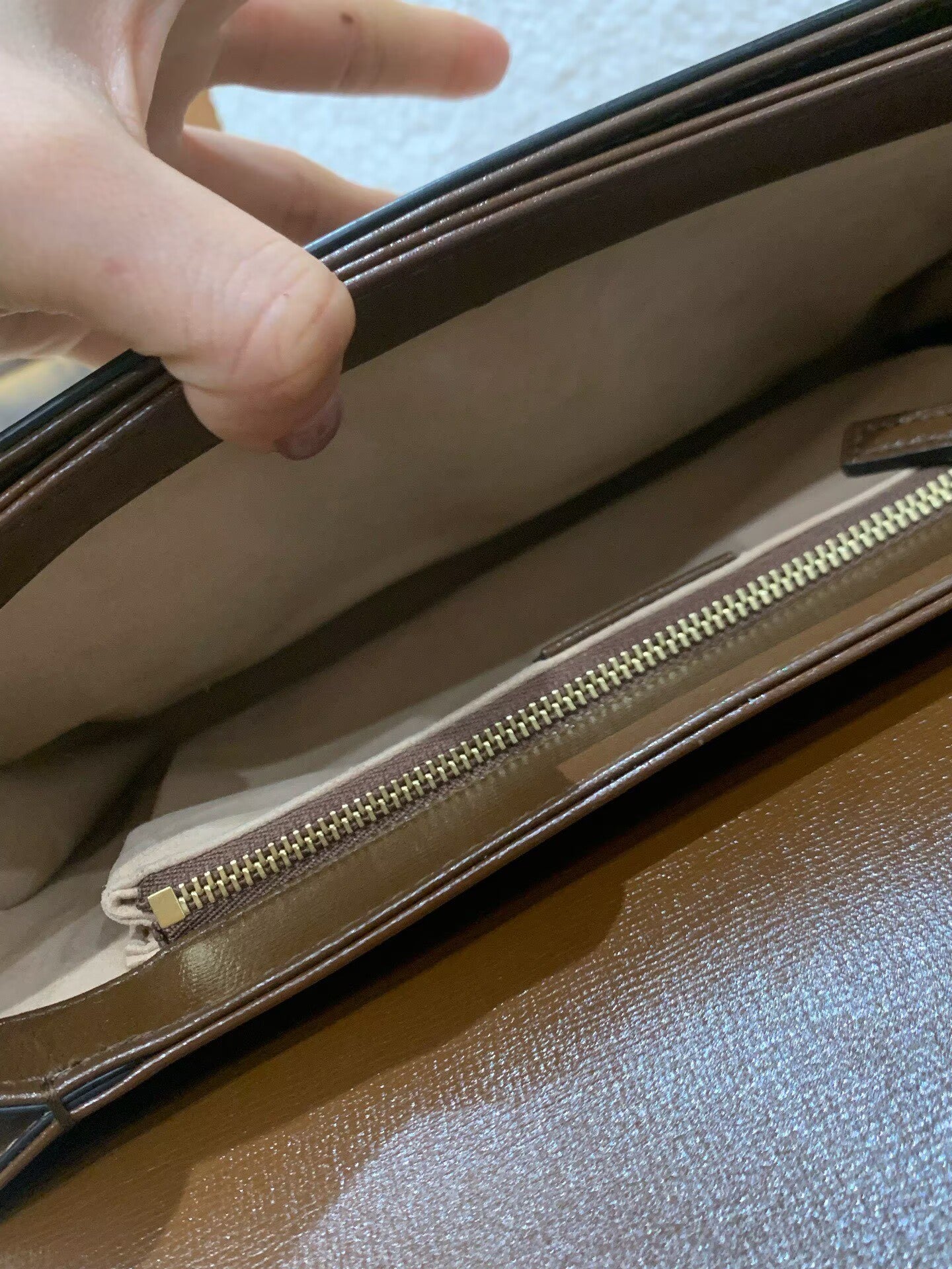 Gucci - 1955 Horsebit Shoulder Bag - GG Supreme canvas with leather trim - Beige and Brown - (Medium)
