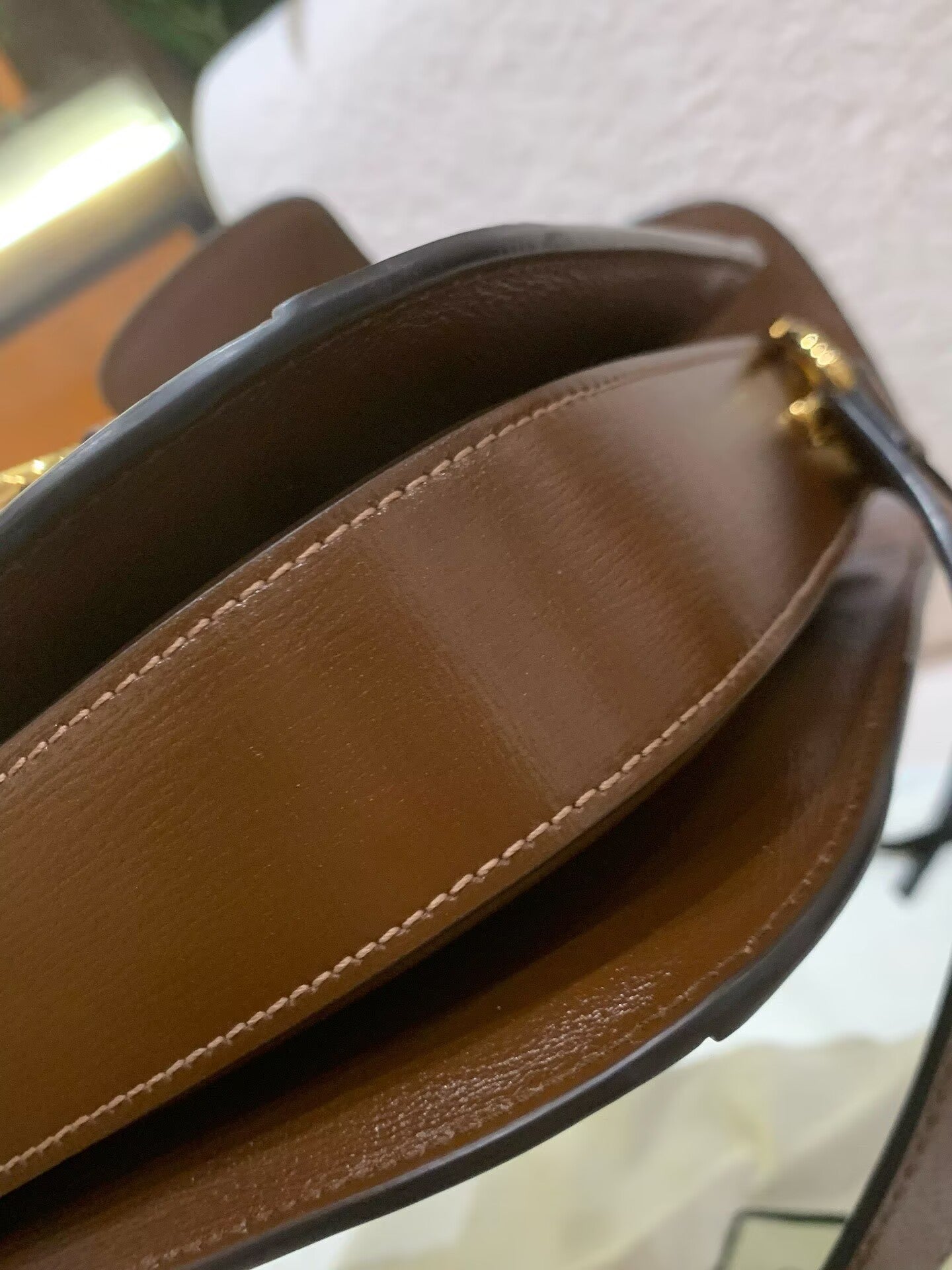 Gucci - 1955 Horsebit Shoulder Bag - GG Supreme canvas with leather trim - Beige and Brown - (Medium)