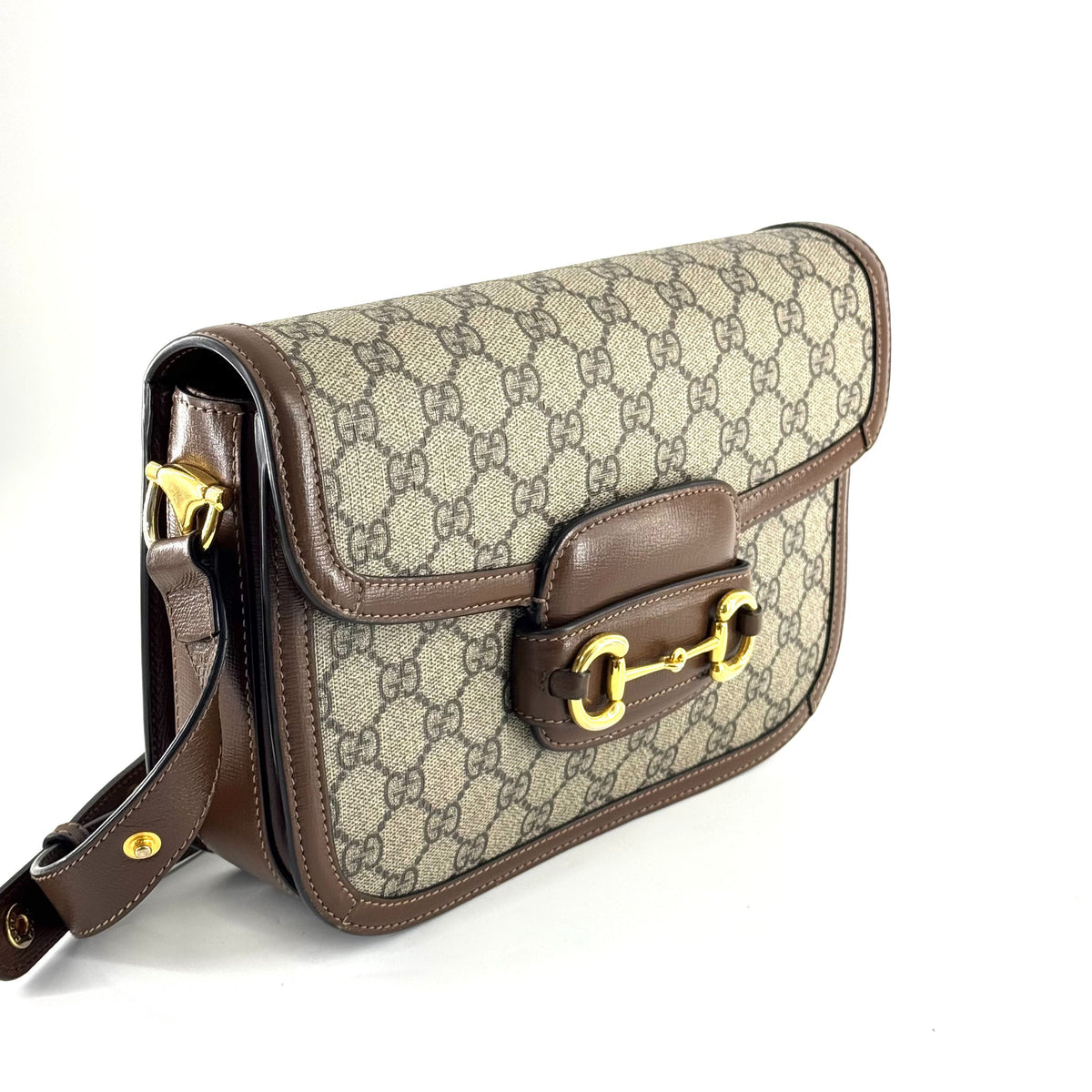 Gucci - 1955 Horsebit Shoulder Bag - Leather - Brown - (medium)
