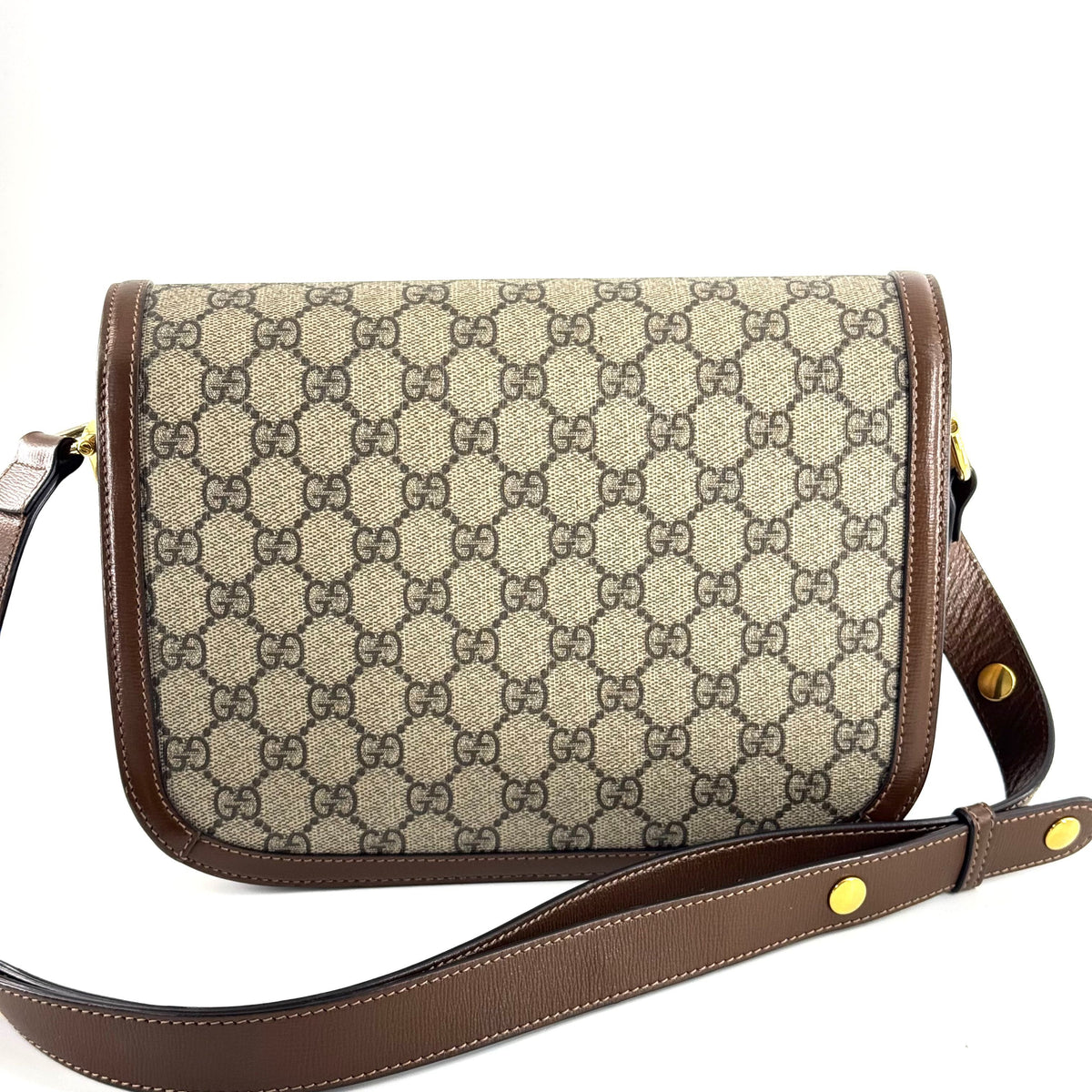 Gucci - 1955 Horsebit Shoulder Bag - Leather - Brown - (medium)